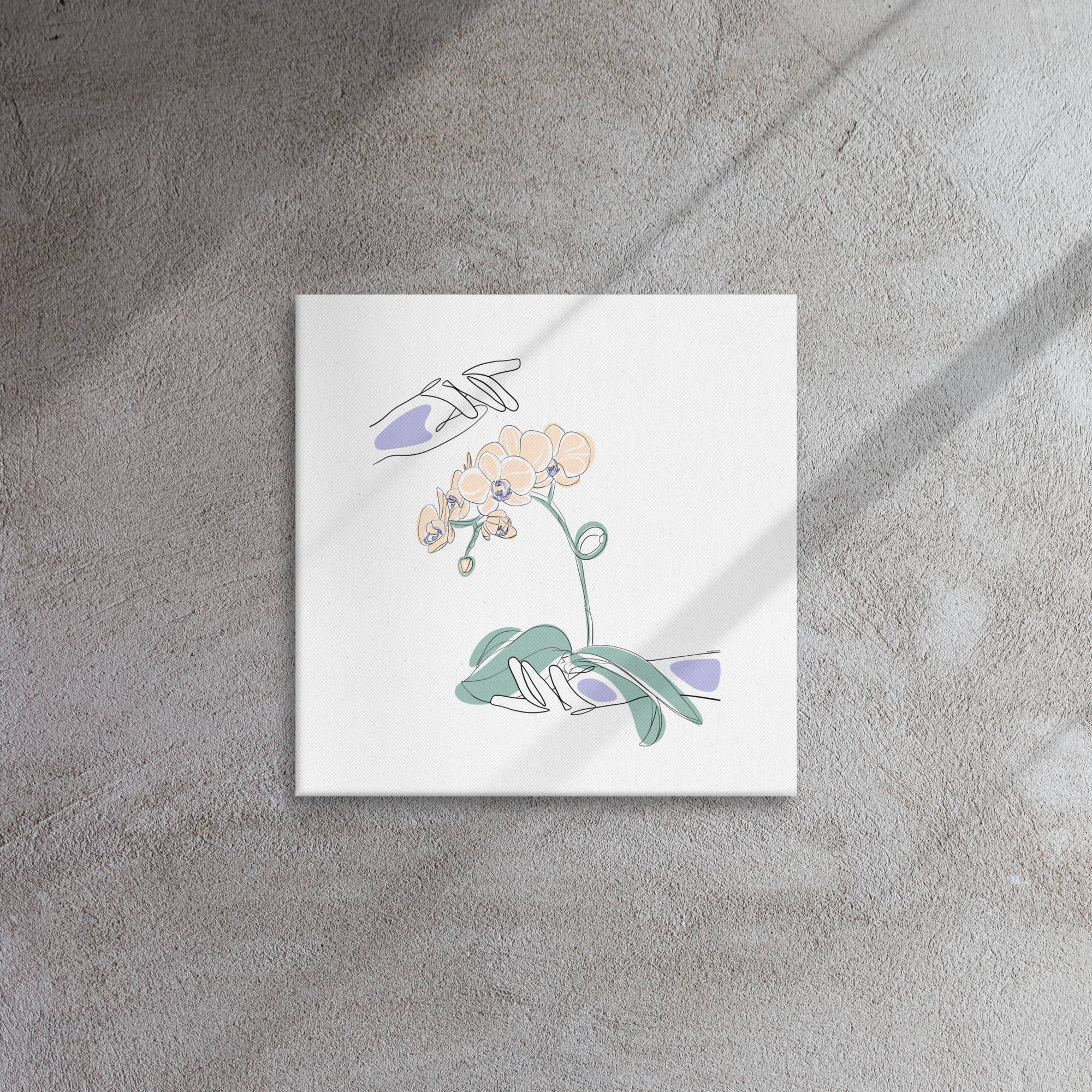 Mains Orchidées Toile fine