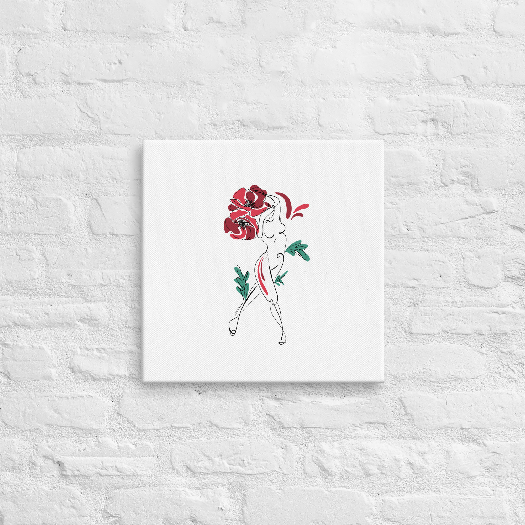 Femme Coquelicot Toile fine