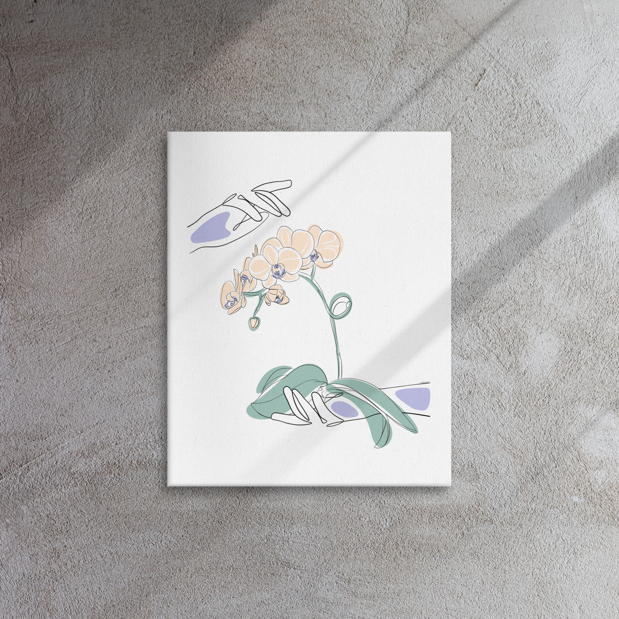 Mains Orchidées Toile fine - Image 4