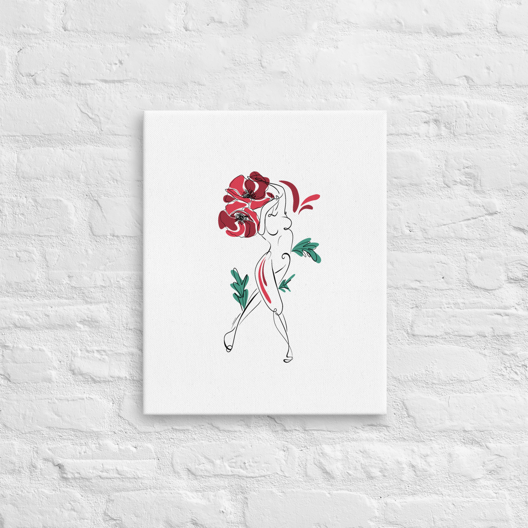 Femme Coquelicot Toile fine - Image 4