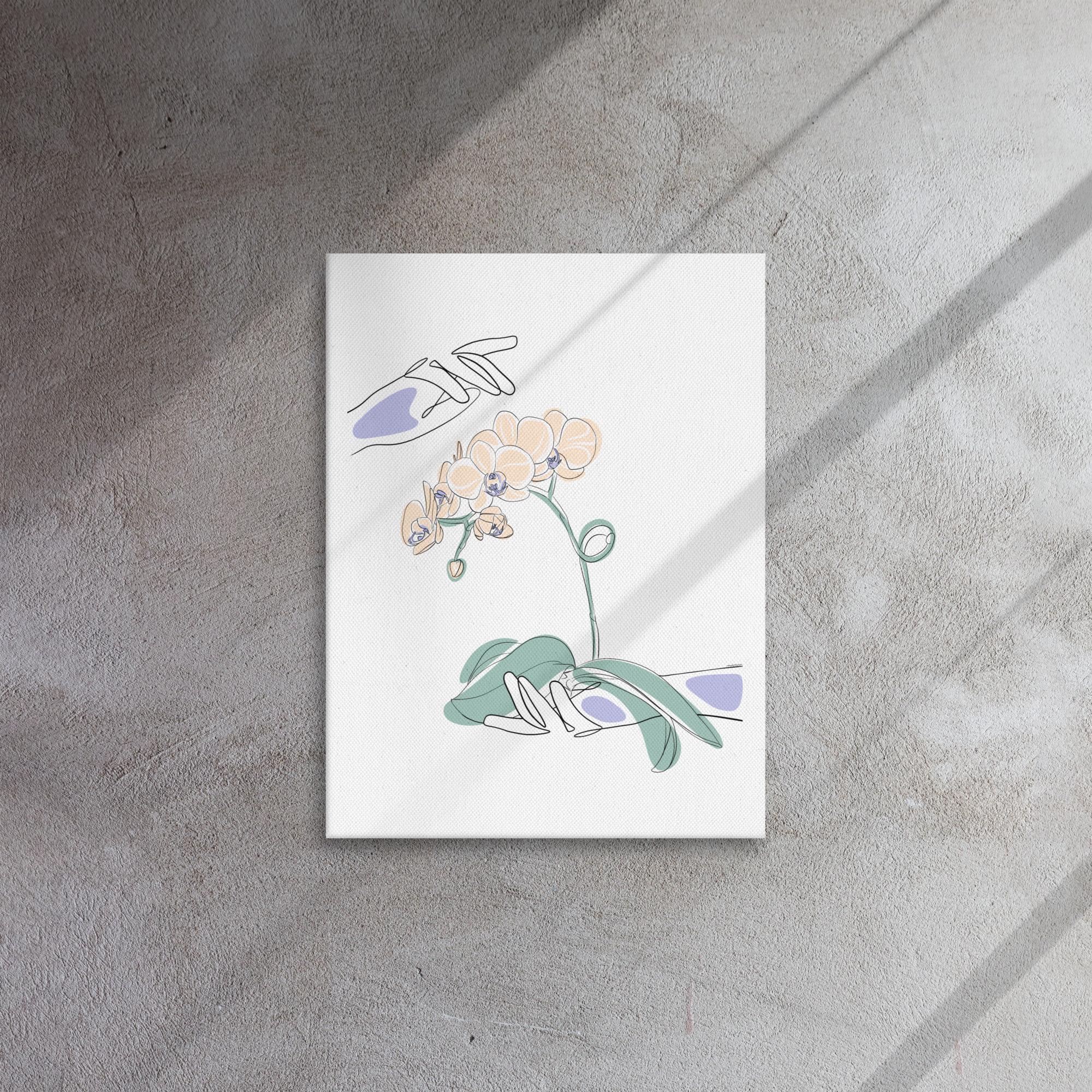 Mains Orchidées Toile fine - Image 5
