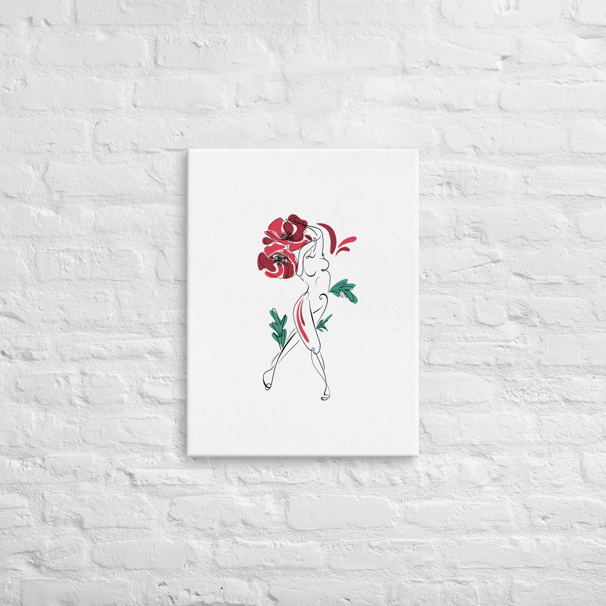 Femme Coquelicot Toile fine - Image 5