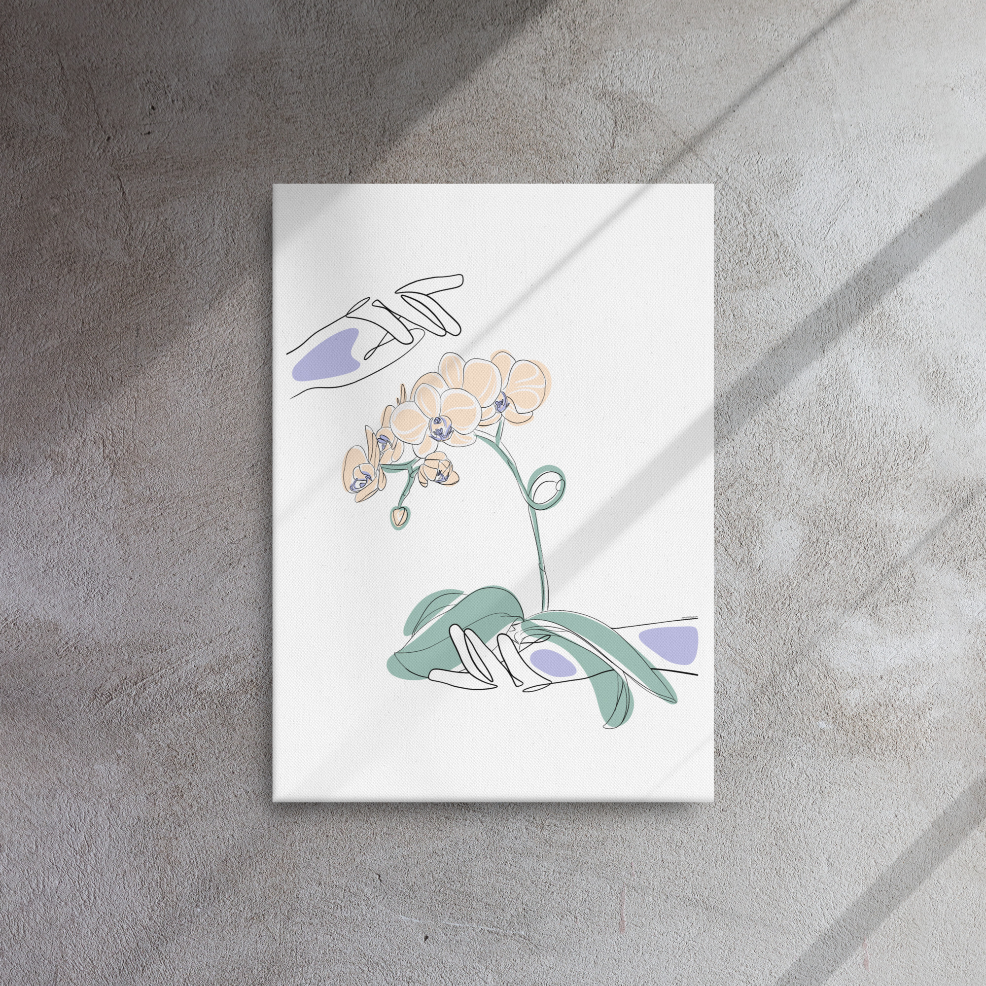 Mains Orchidées Toile fine - Image 9
