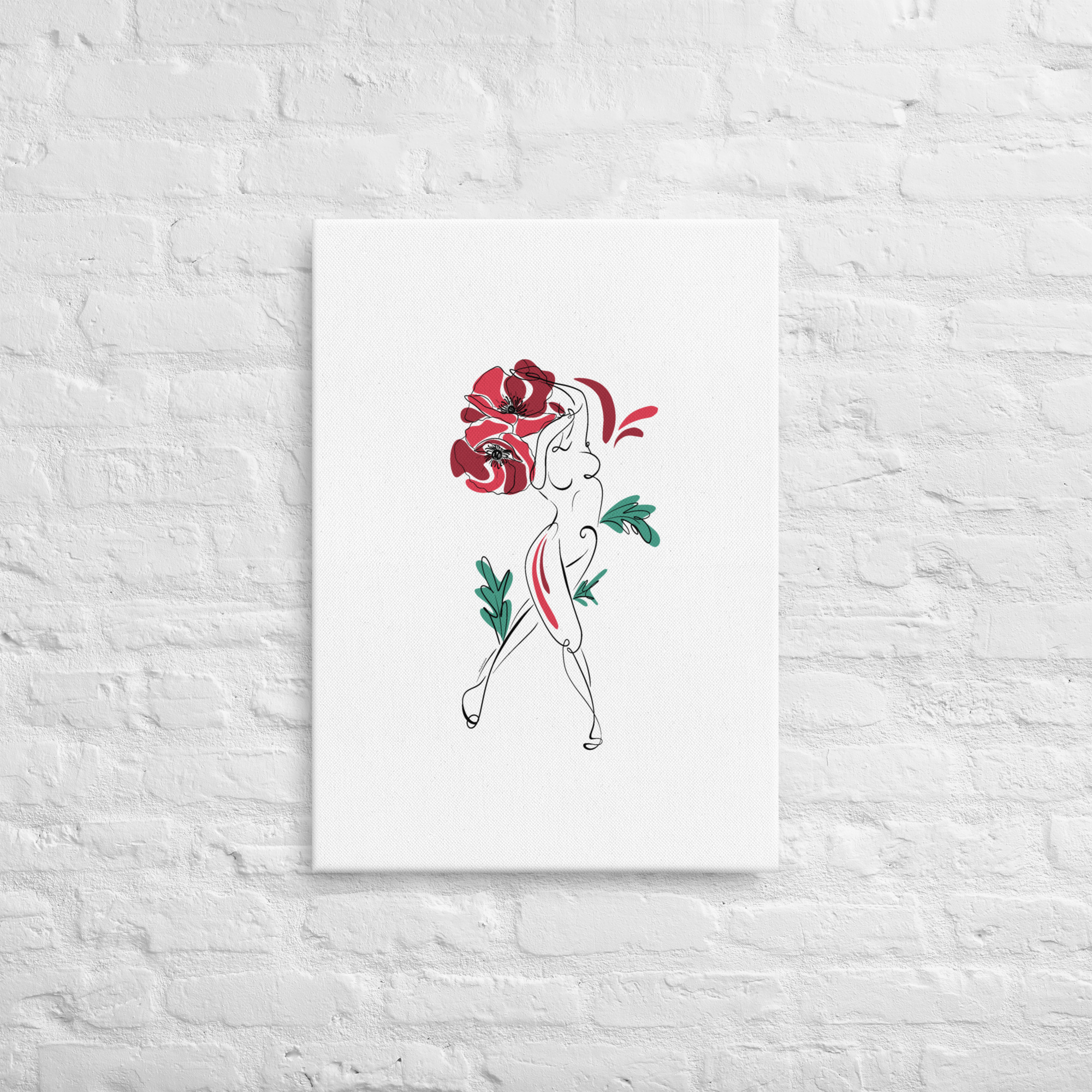 Femme Coquelicot Toile fine - Image 9