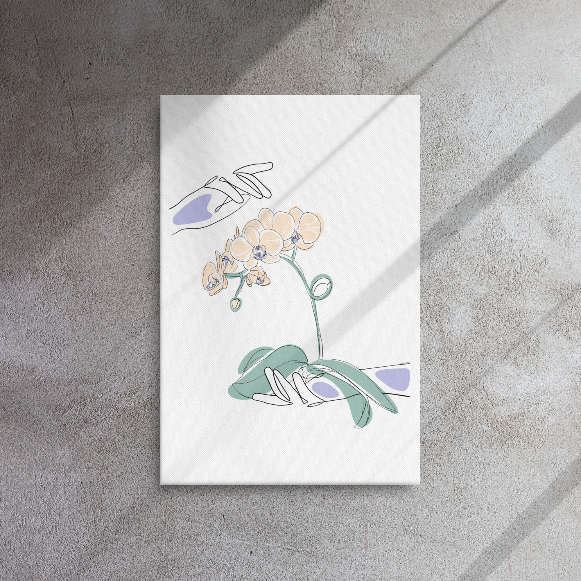Mains Orchidées Toile fine - Image 10