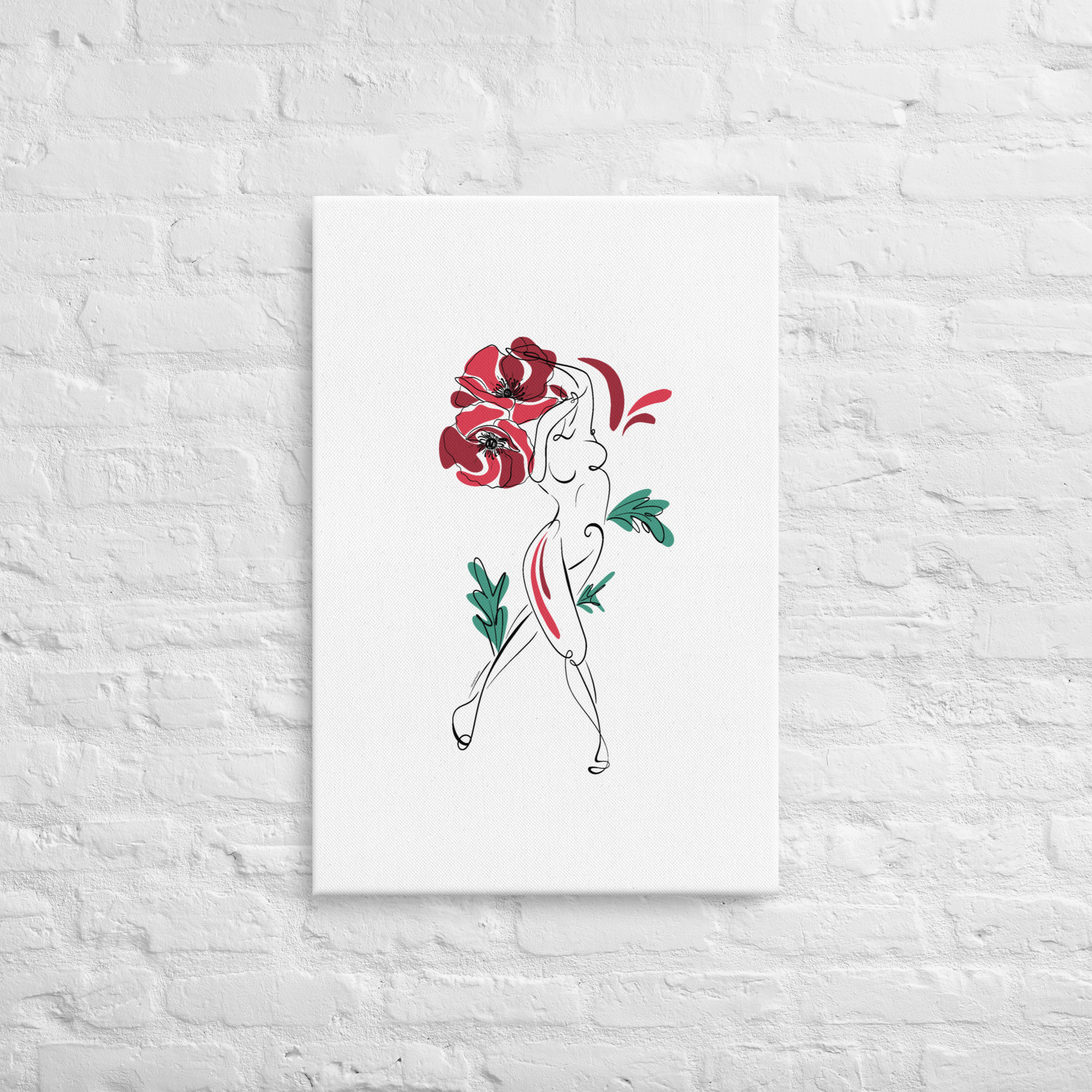 Femme Coquelicot Toile fine - Image 10