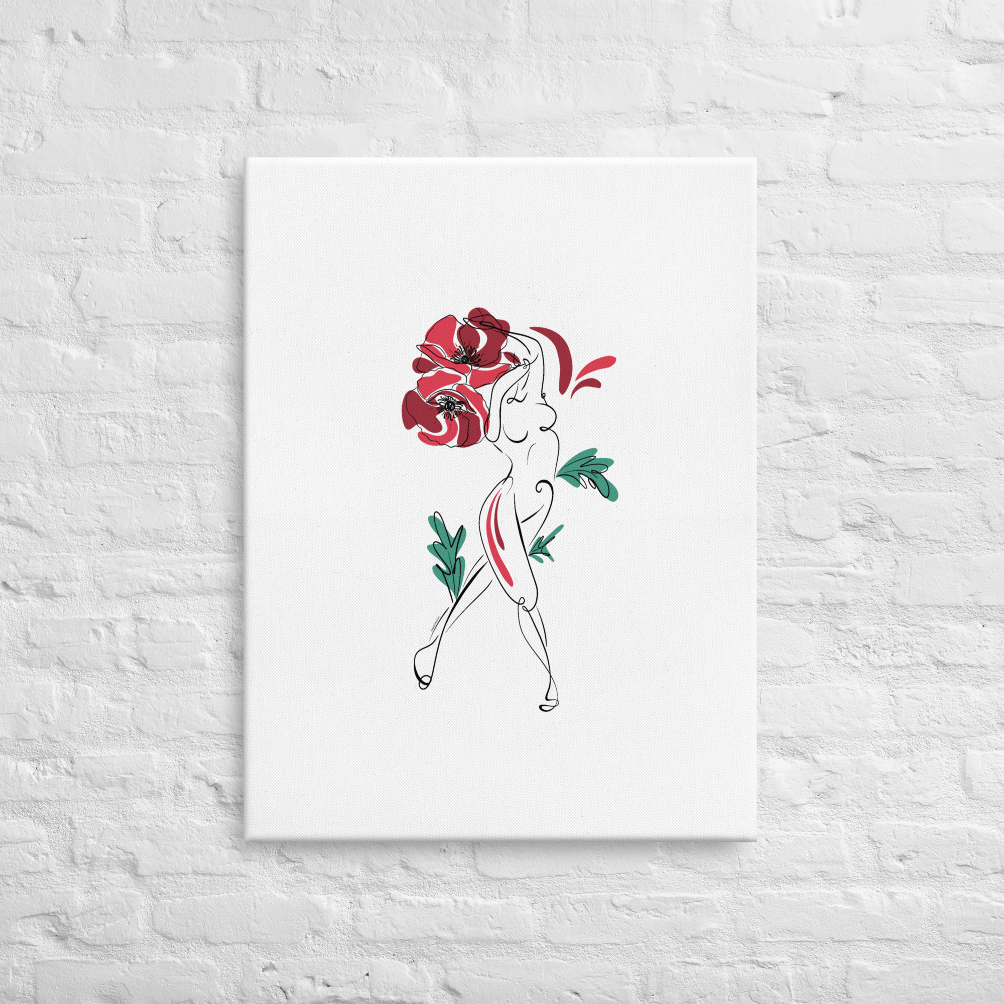 Femme Coquelicot Toile fine - Image 11