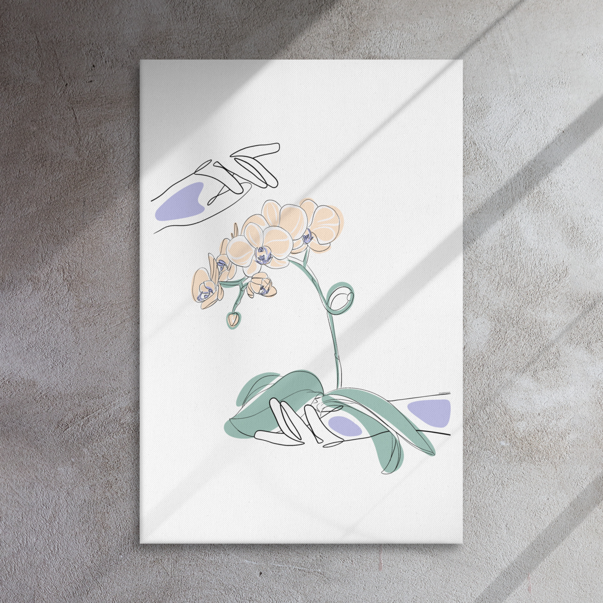 Mains Orchidées Toile fine - Image 6