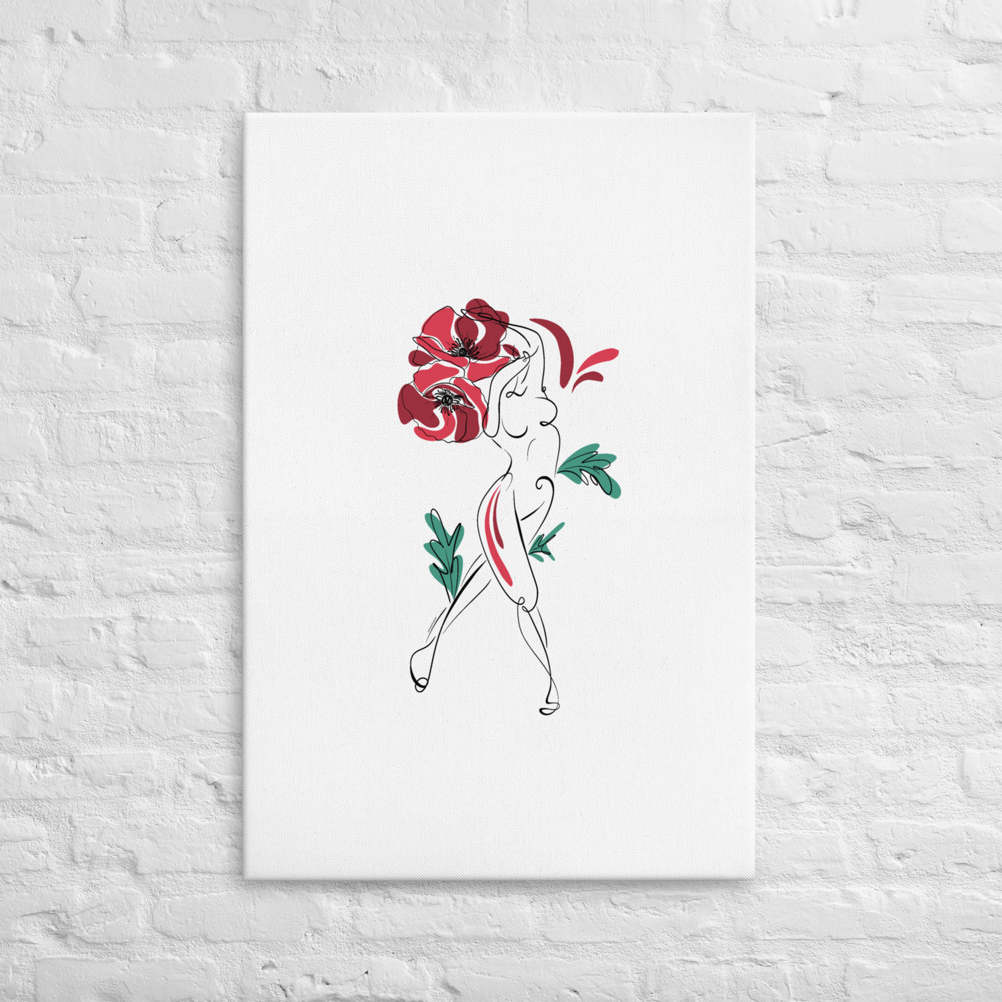 Femme Coquelicot Toile fine - Image 6