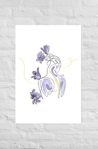 Femme Lilas Affiche