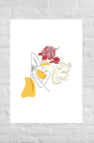 Femme Fuchsia Affiche