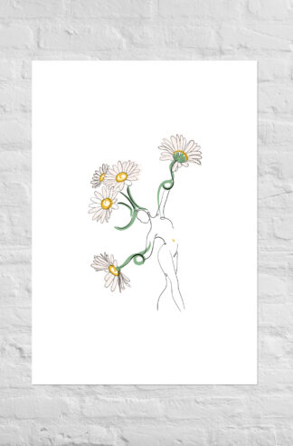 Femme Pâquerette Affiche