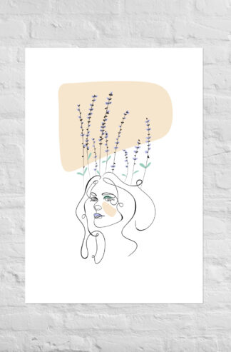 Femme Lavande Affiche