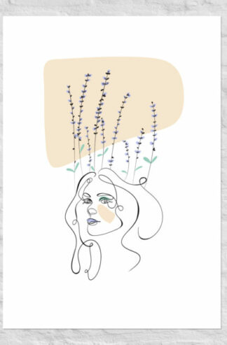 Femme Lavande Affiche