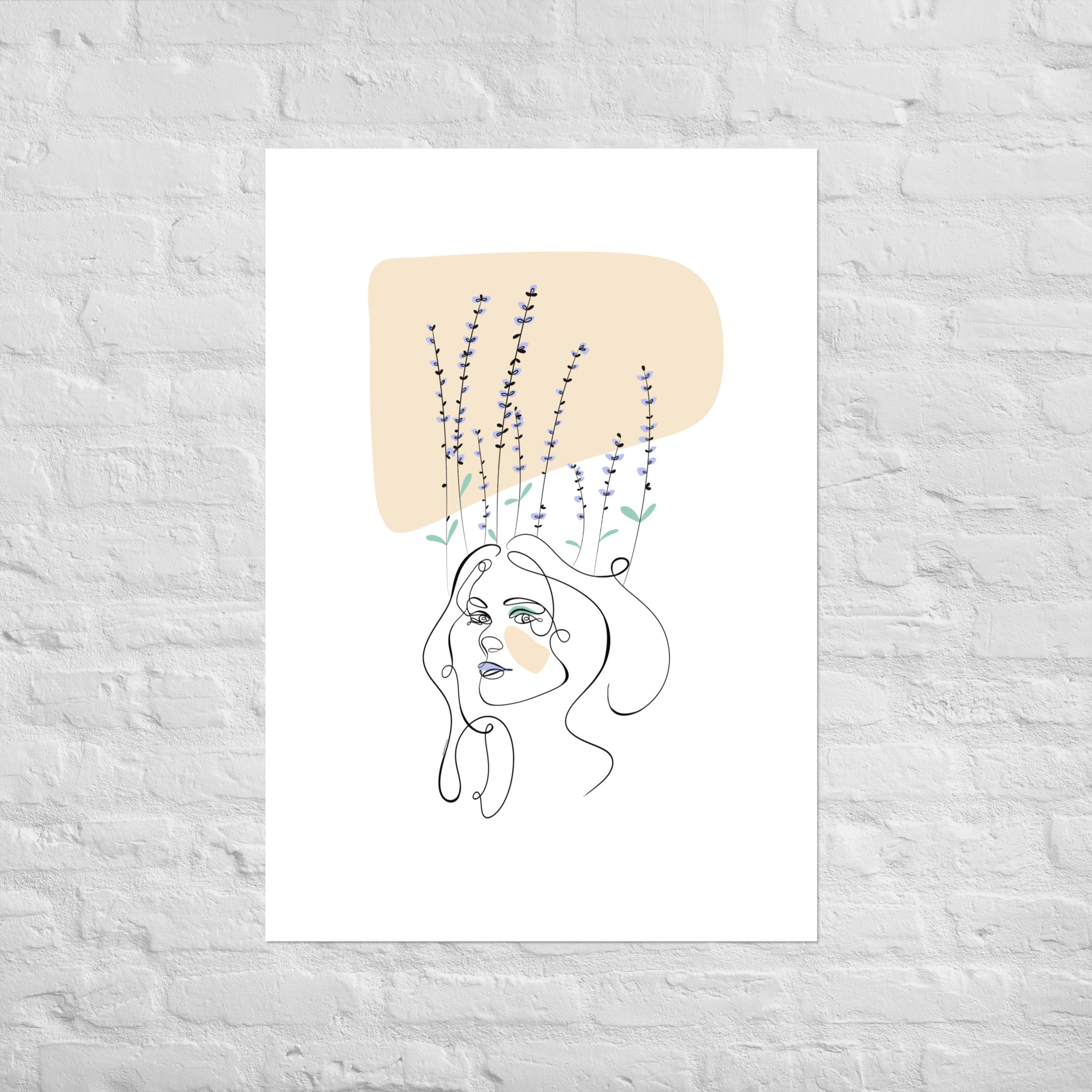 Femme Lavande Affiche