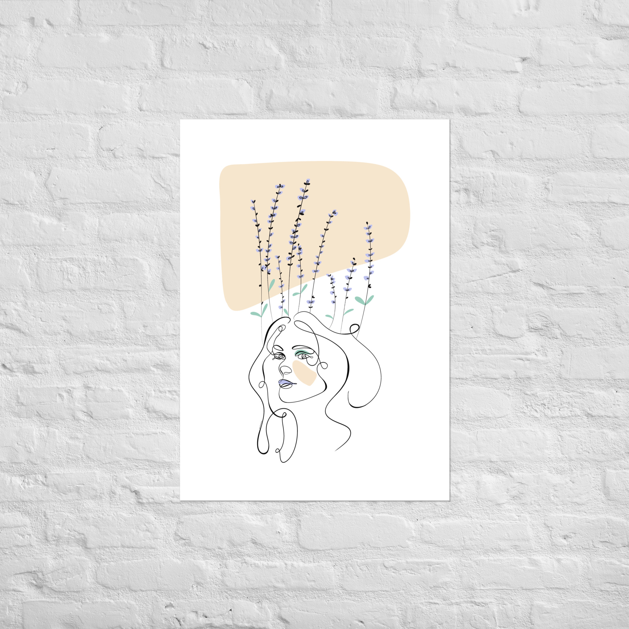 Femme Lavande Affiche - Image 2