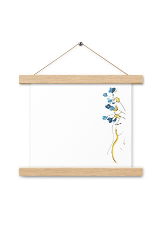 Silhouette Fleurie Affiche avec accroches