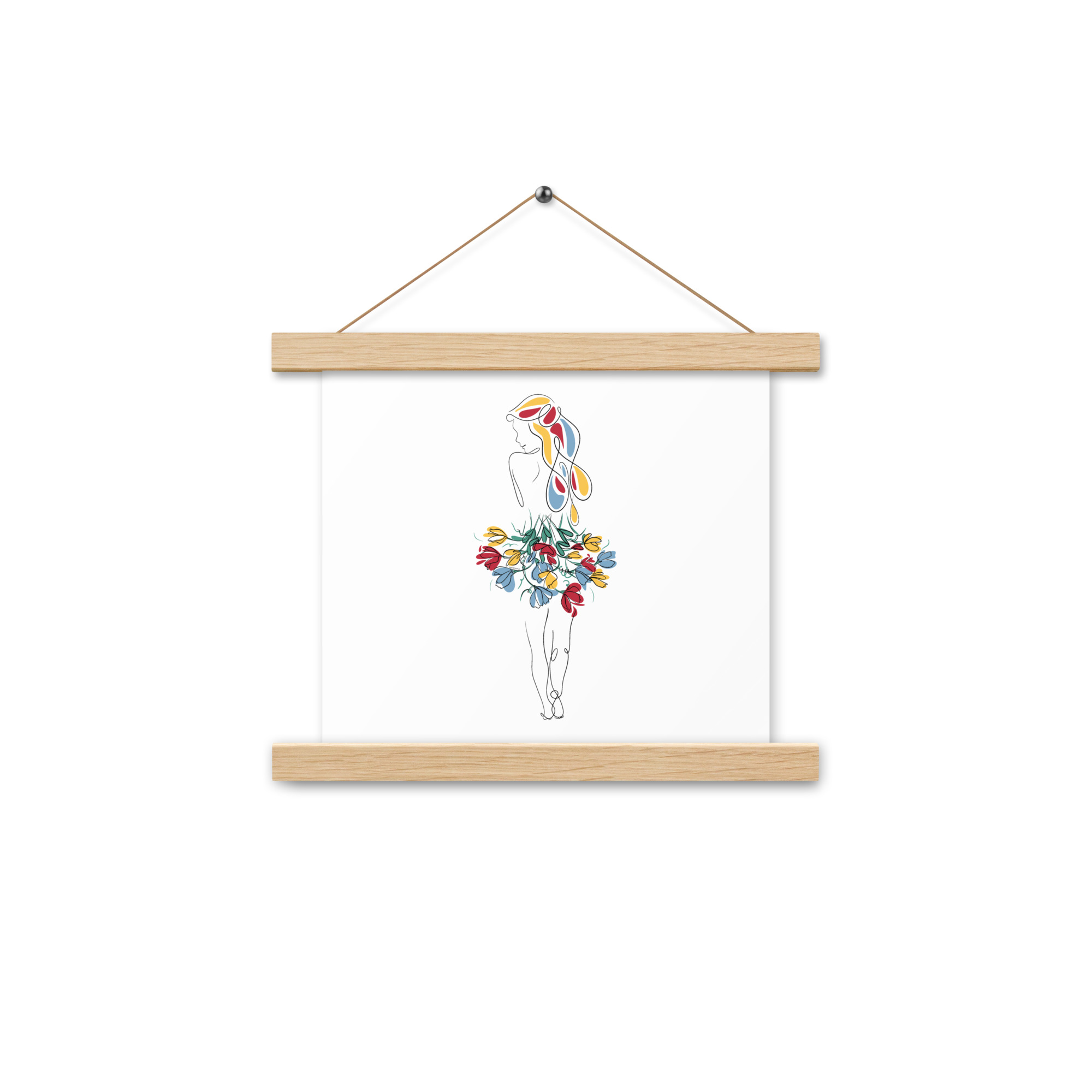 Femme Bouquet Coloré Affiche avec accroches - Image 2