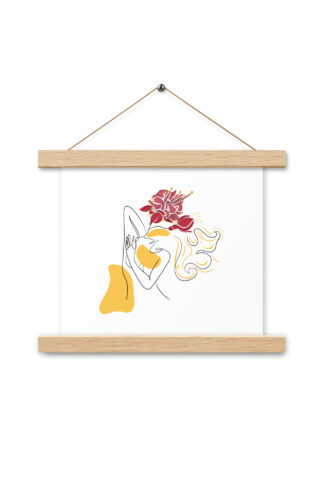 Femme Fuchsia Affiche avec accroches