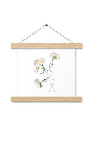 Femme Pâquerette Affiche avec accroches