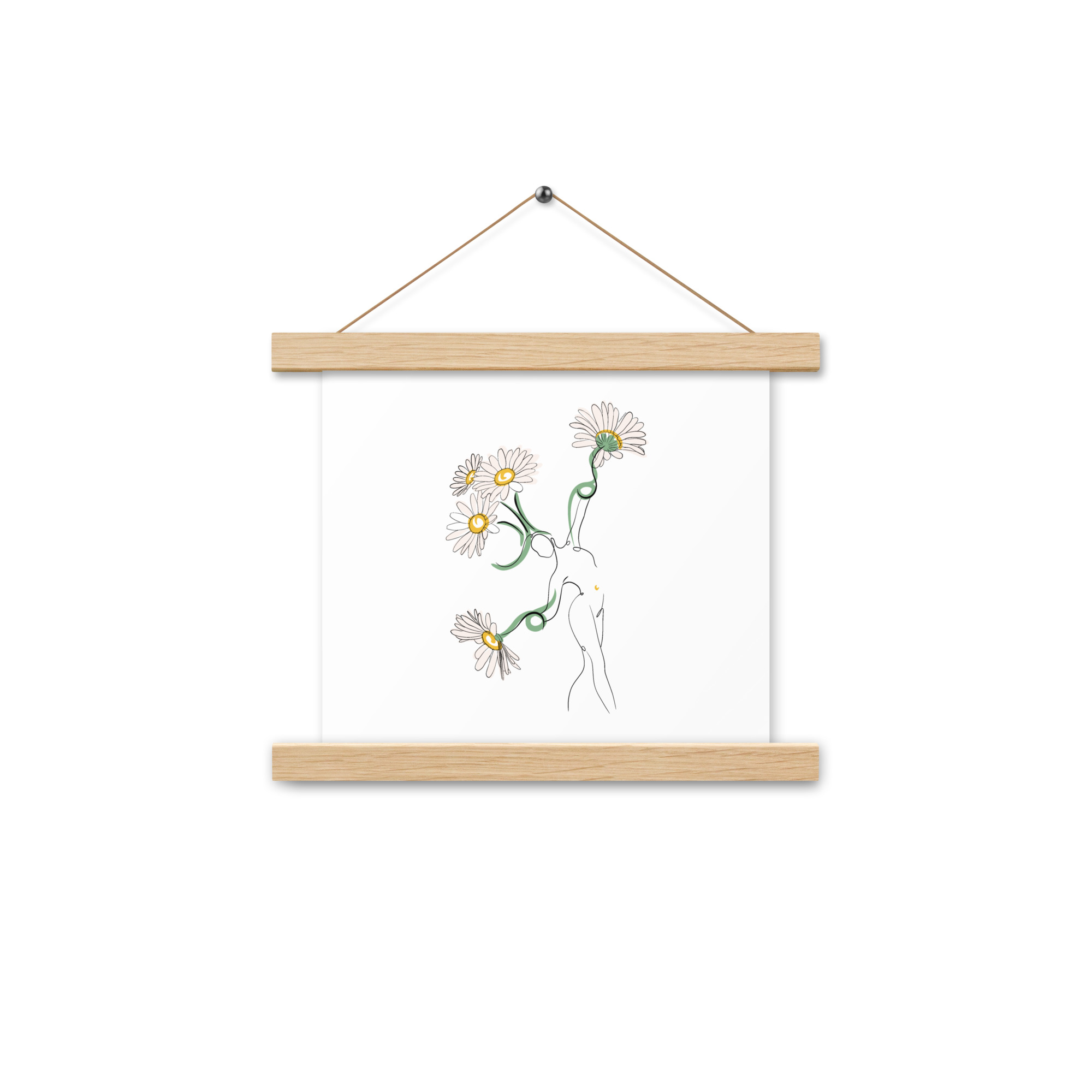 Femme Pâquerette Affiche avec accroches