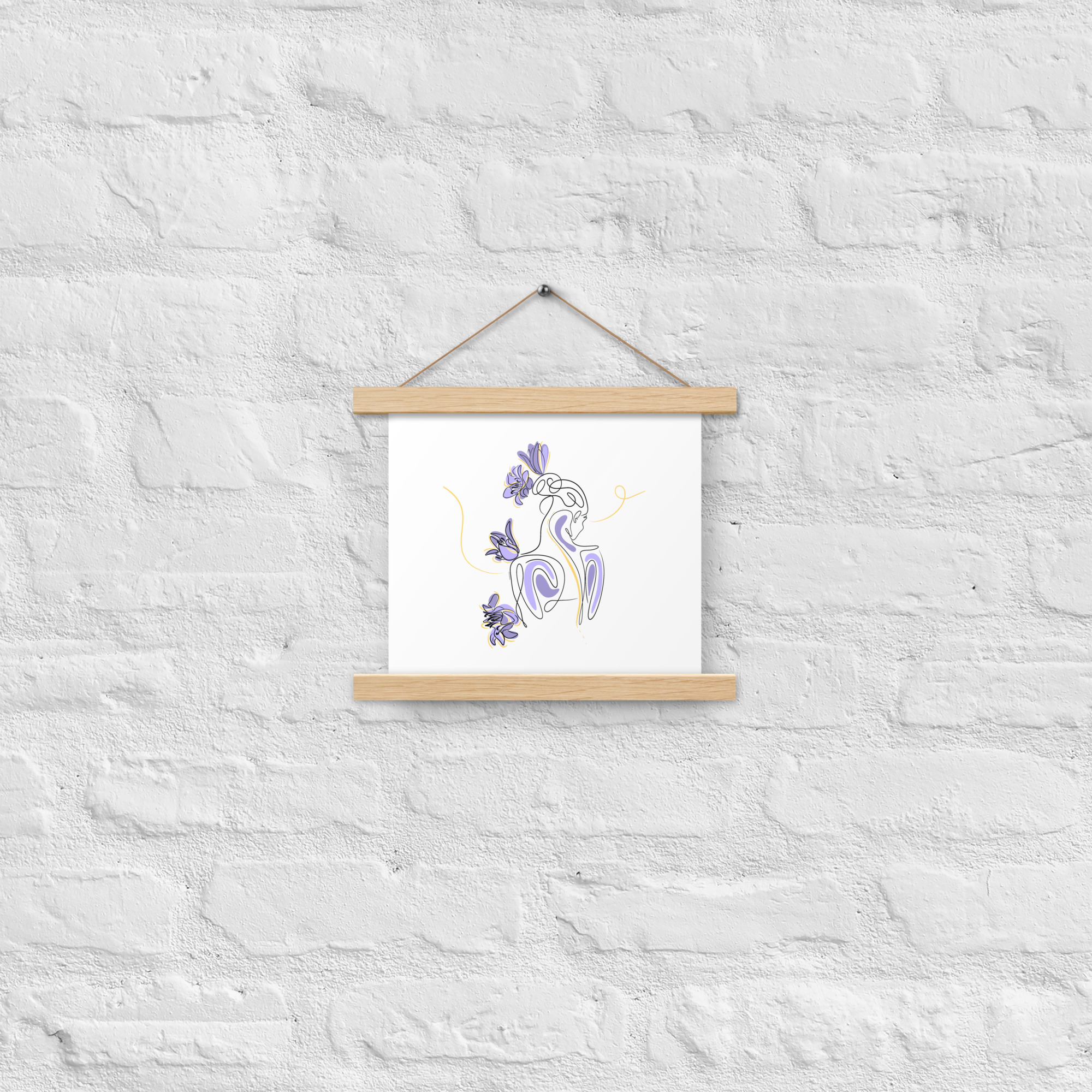 Femme Lilas Affiche avec accroches - Image 2