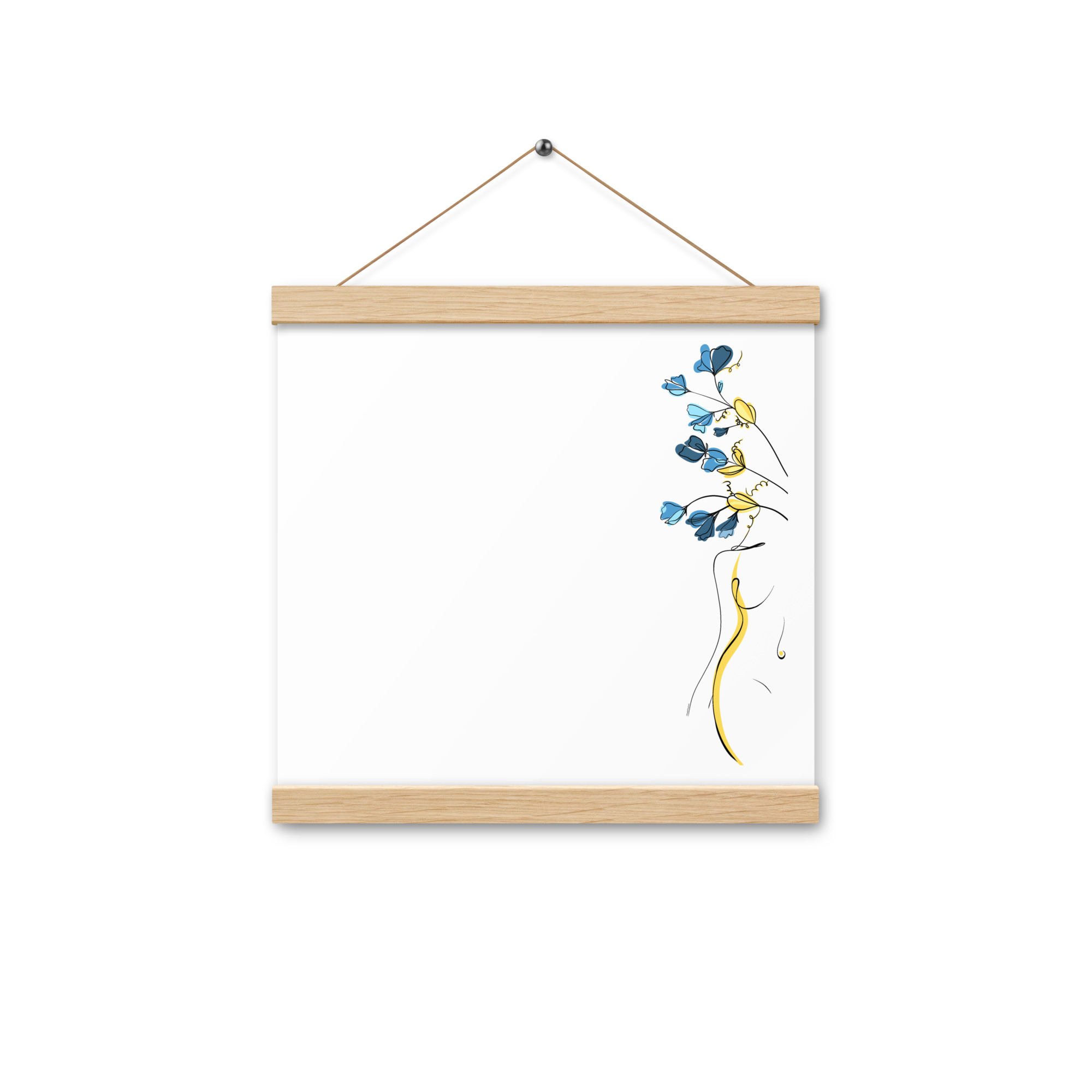 Silhouette Fleurie Affiche avec accroches - Image 2