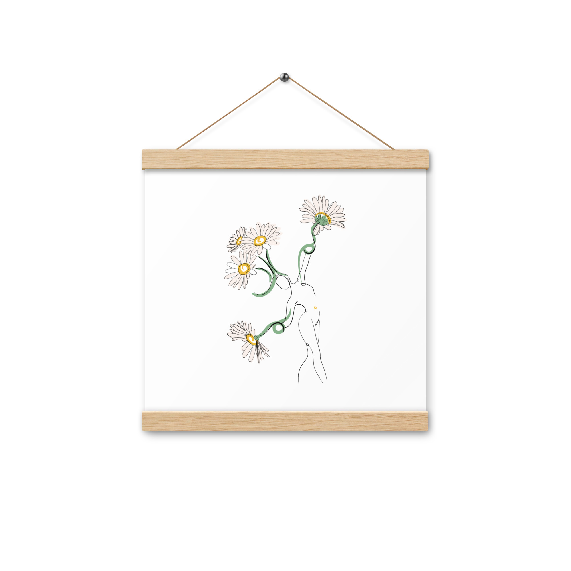 Femme Pâquerette Affiche avec accroches - Image 2