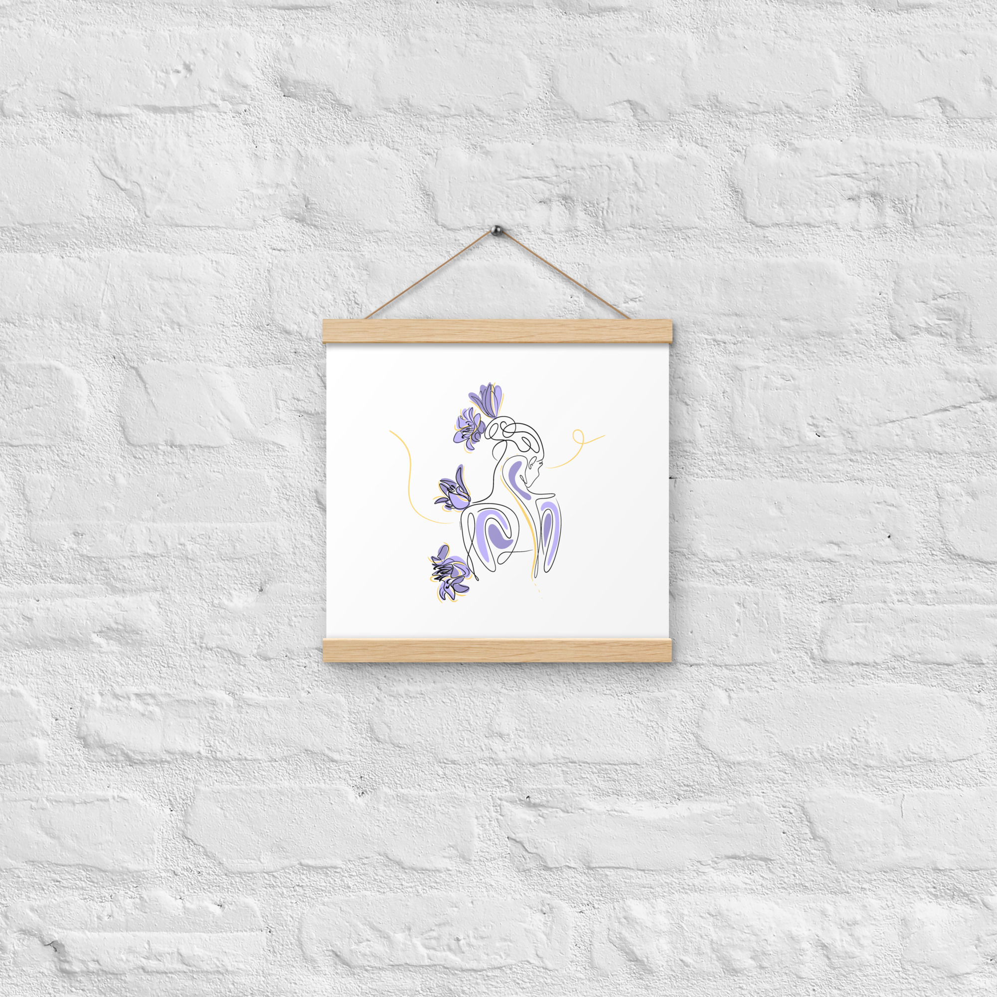 Femme Lilas Affiche avec accroches - Image 3