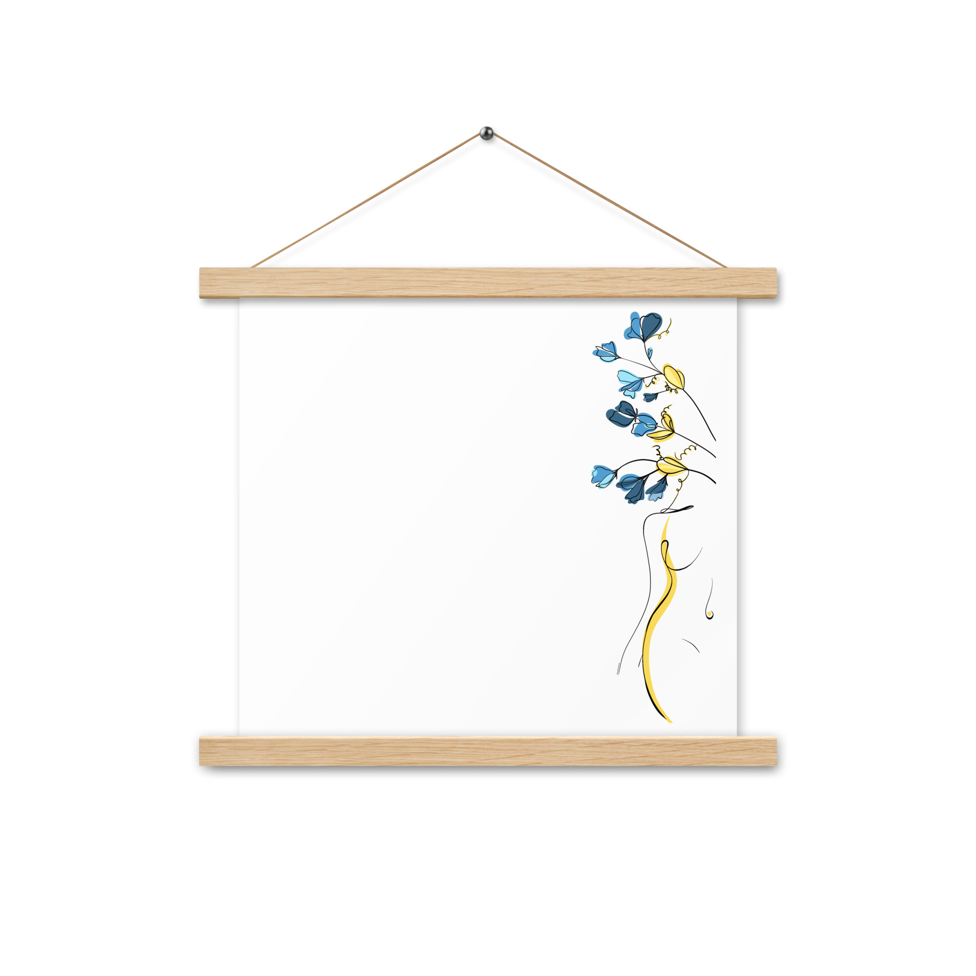 Silhouette Fleurie Affiche avec accroches - Image 3