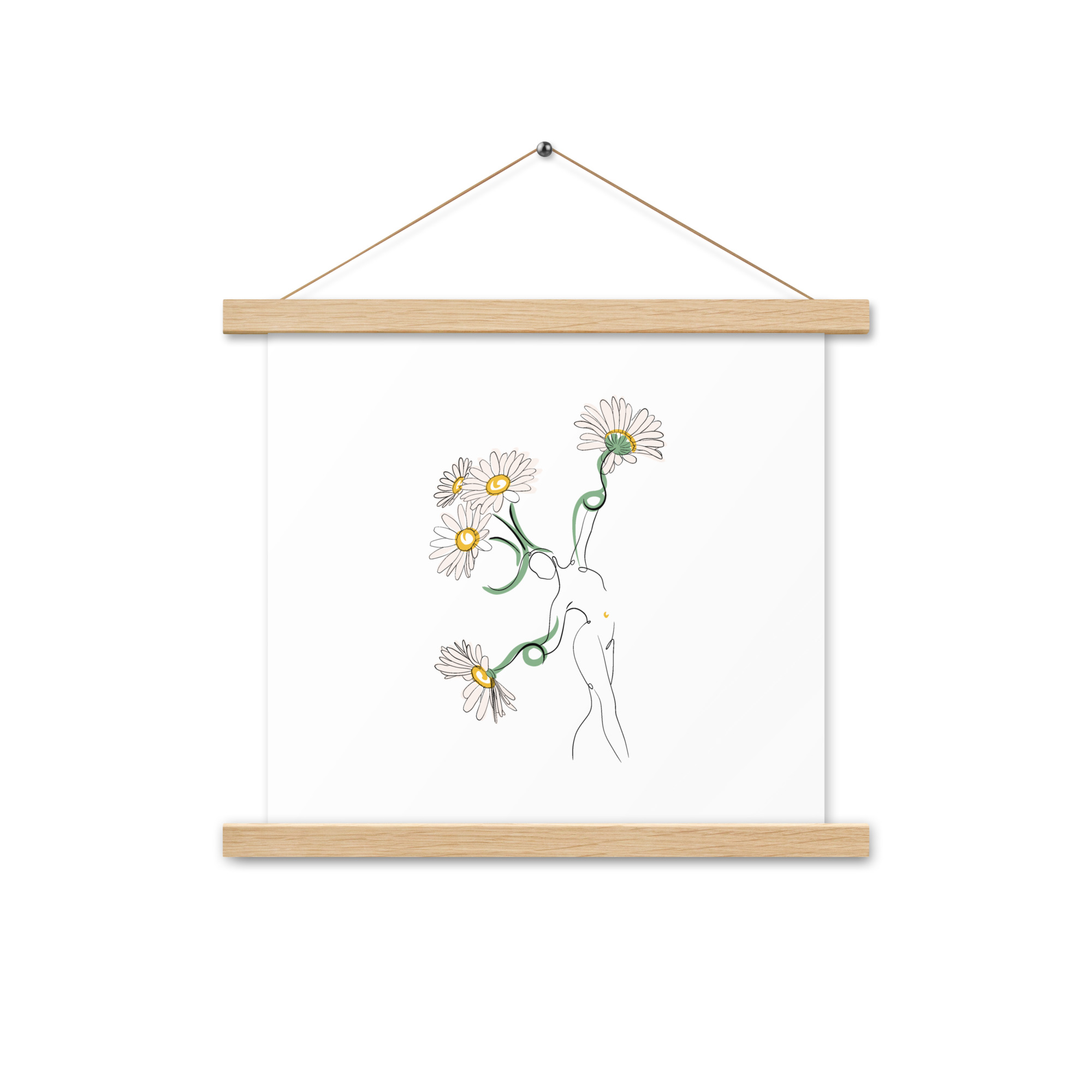 Femme Pâquerette Affiche avec accroches - Image 3