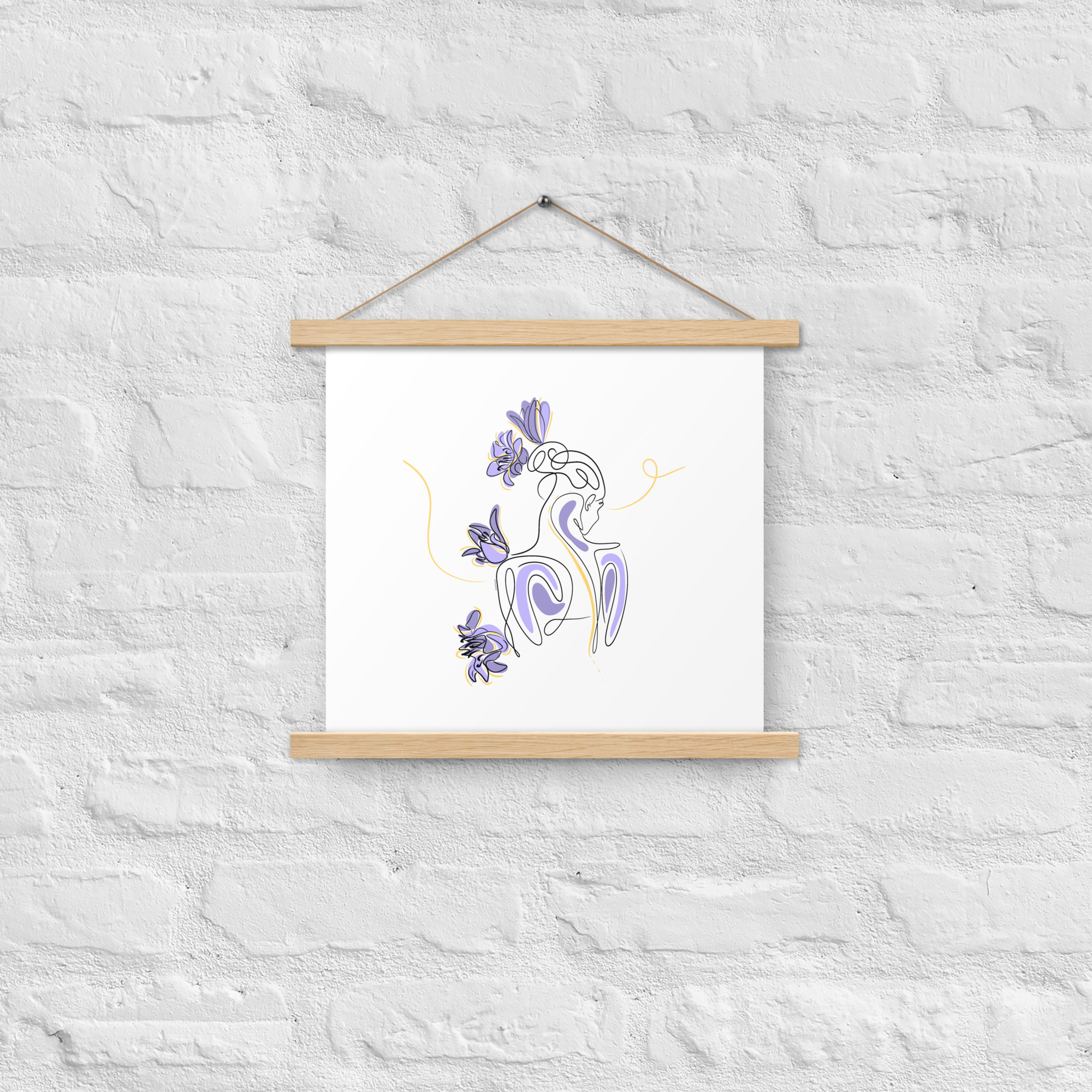 Femme Lilas Affiche avec accroches - Image 4