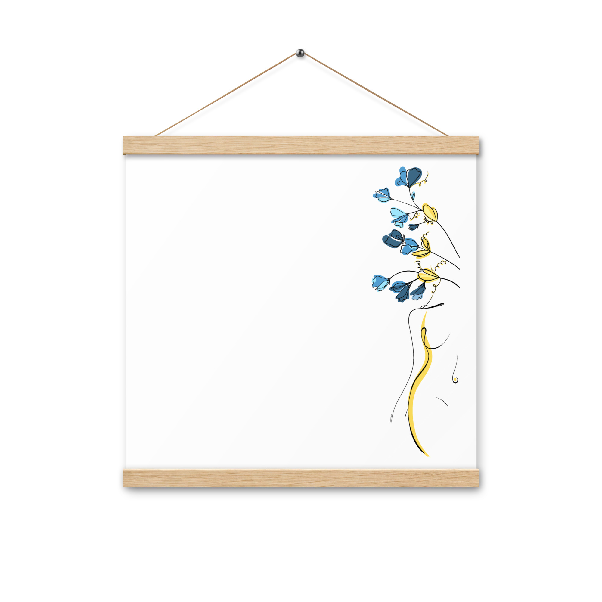 Silhouette Fleurie Affiche avec accroches - Image 4