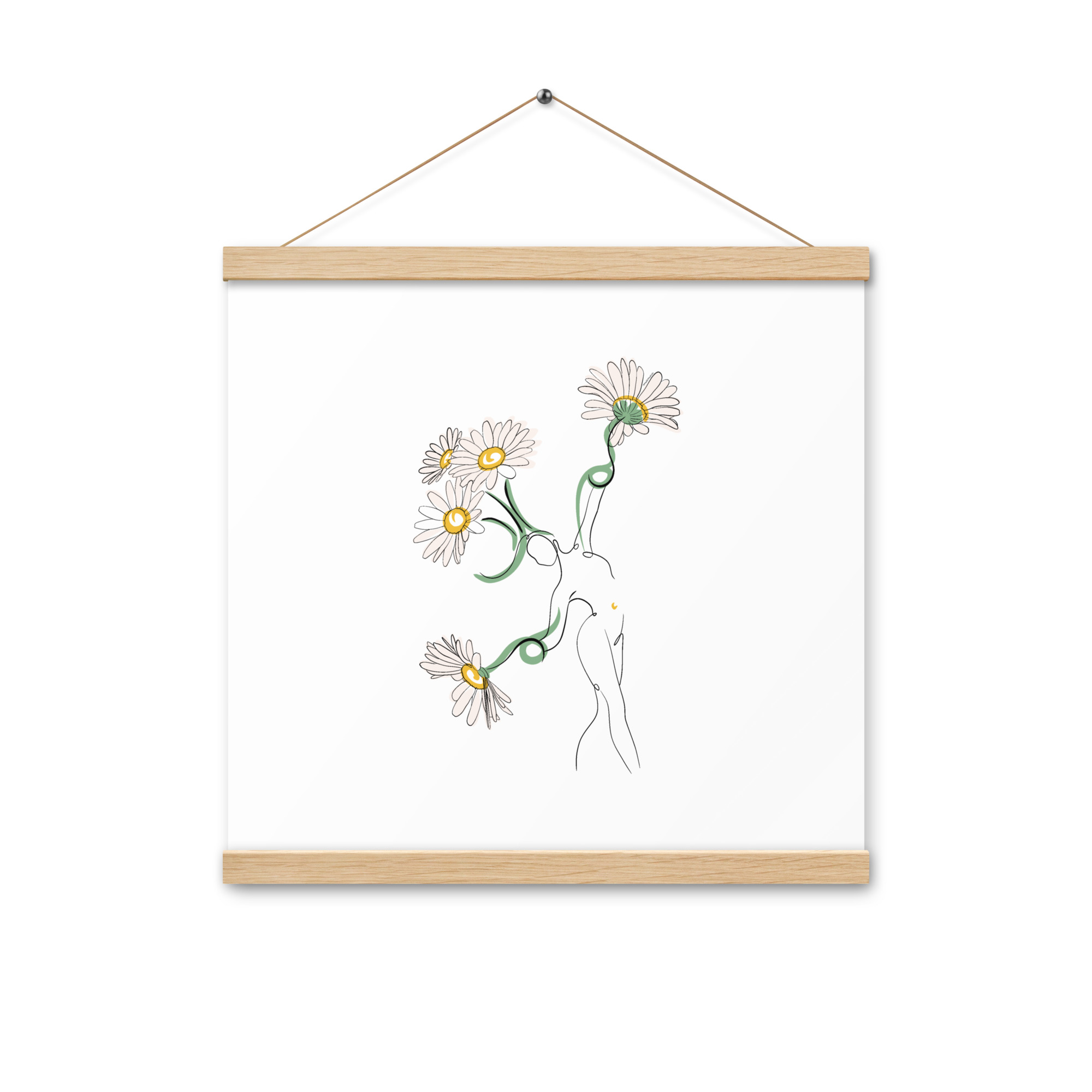 Femme Pâquerette Affiche avec accroches - Image 4