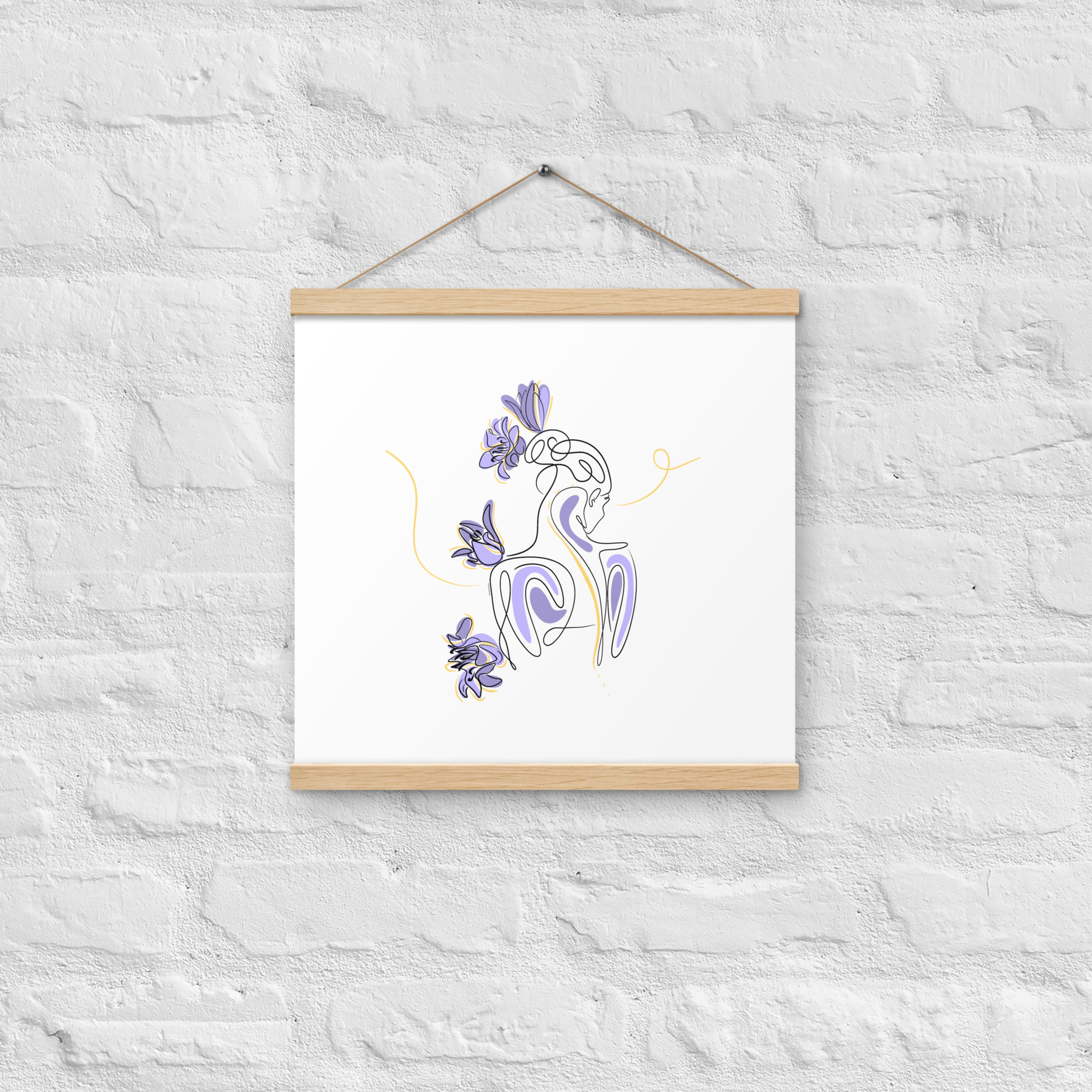 Femme Lilas Affiche avec accroches - Image 5