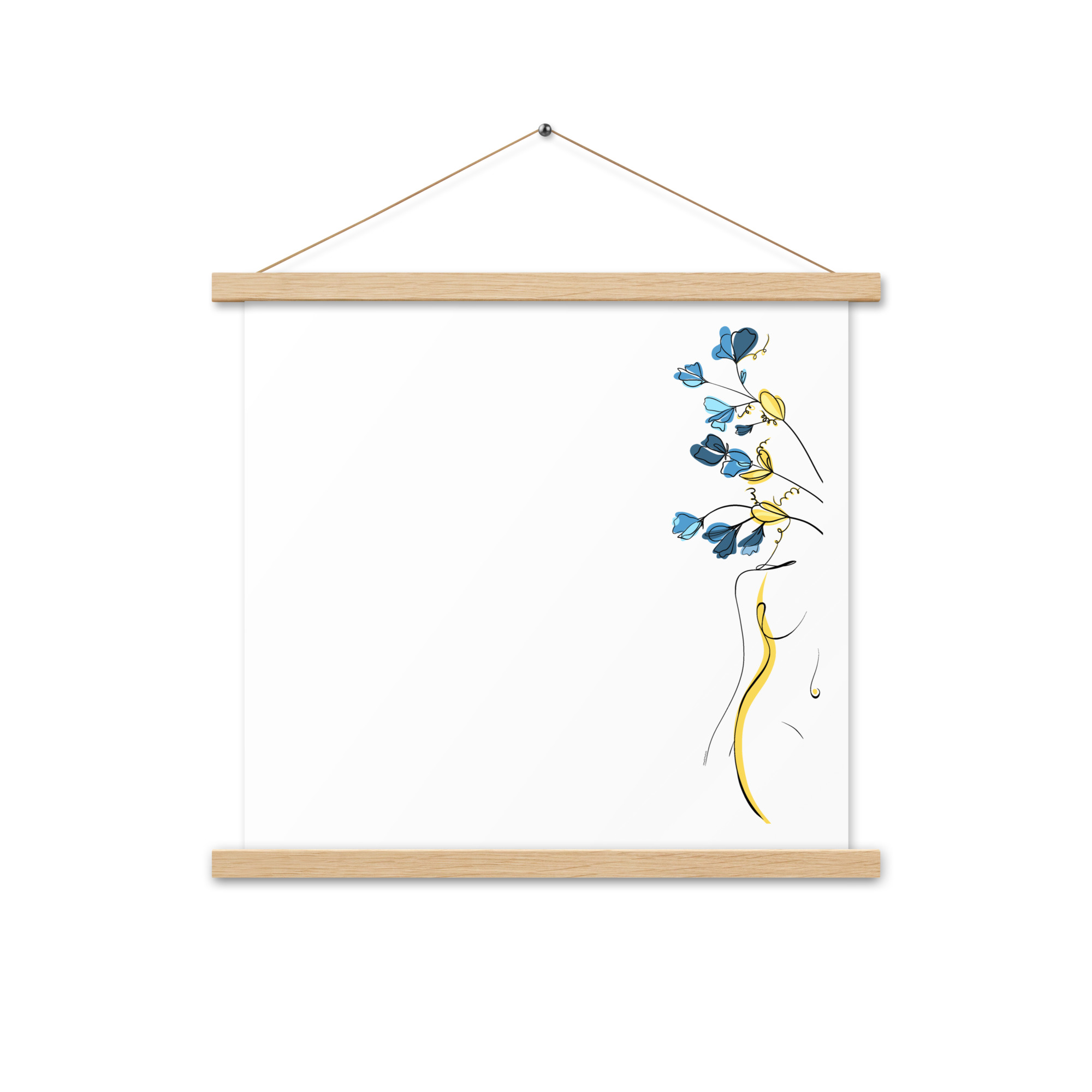 Silhouette Fleurie Affiche avec accroches - Image 5