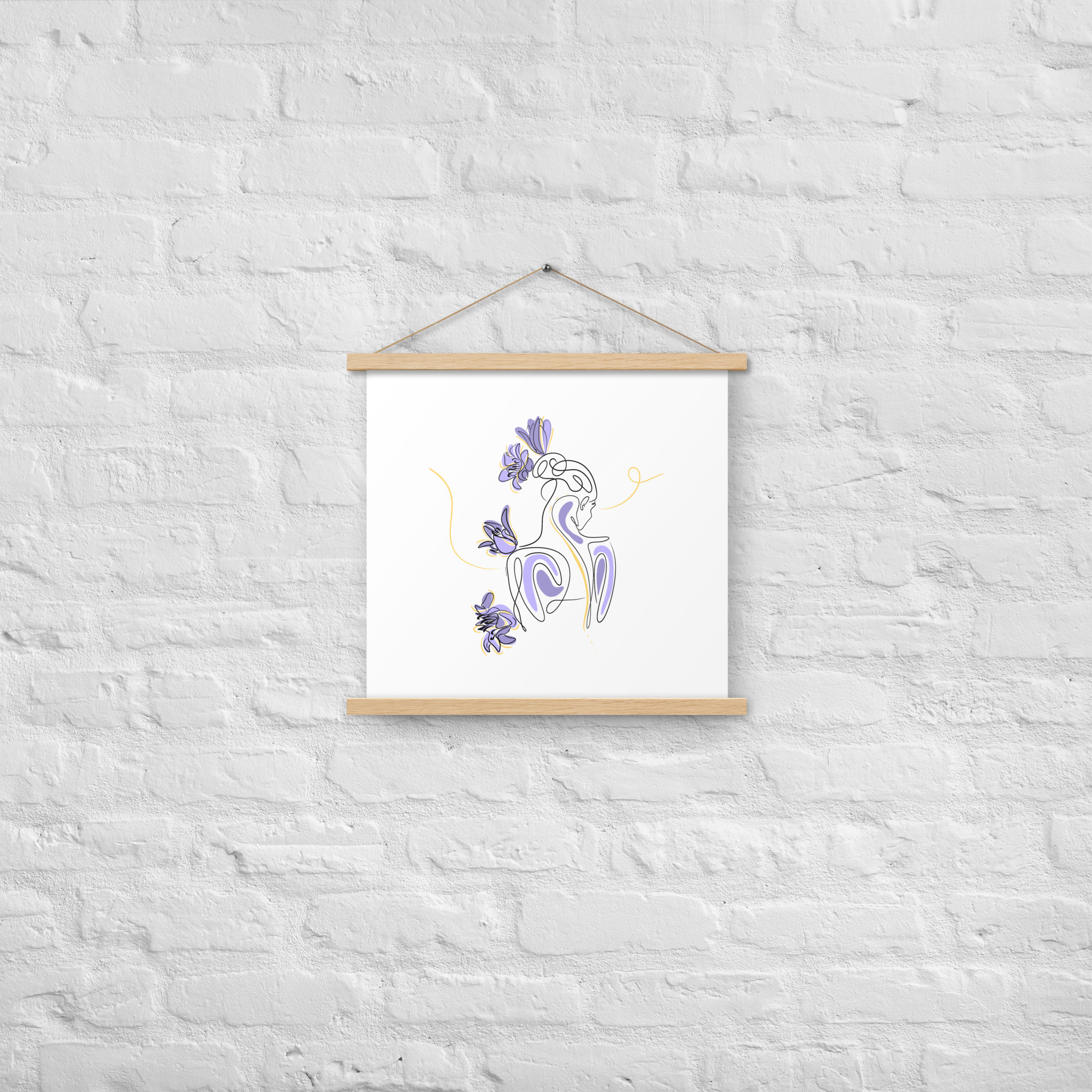 Femme Lilas Affiche avec accroches - Image 6