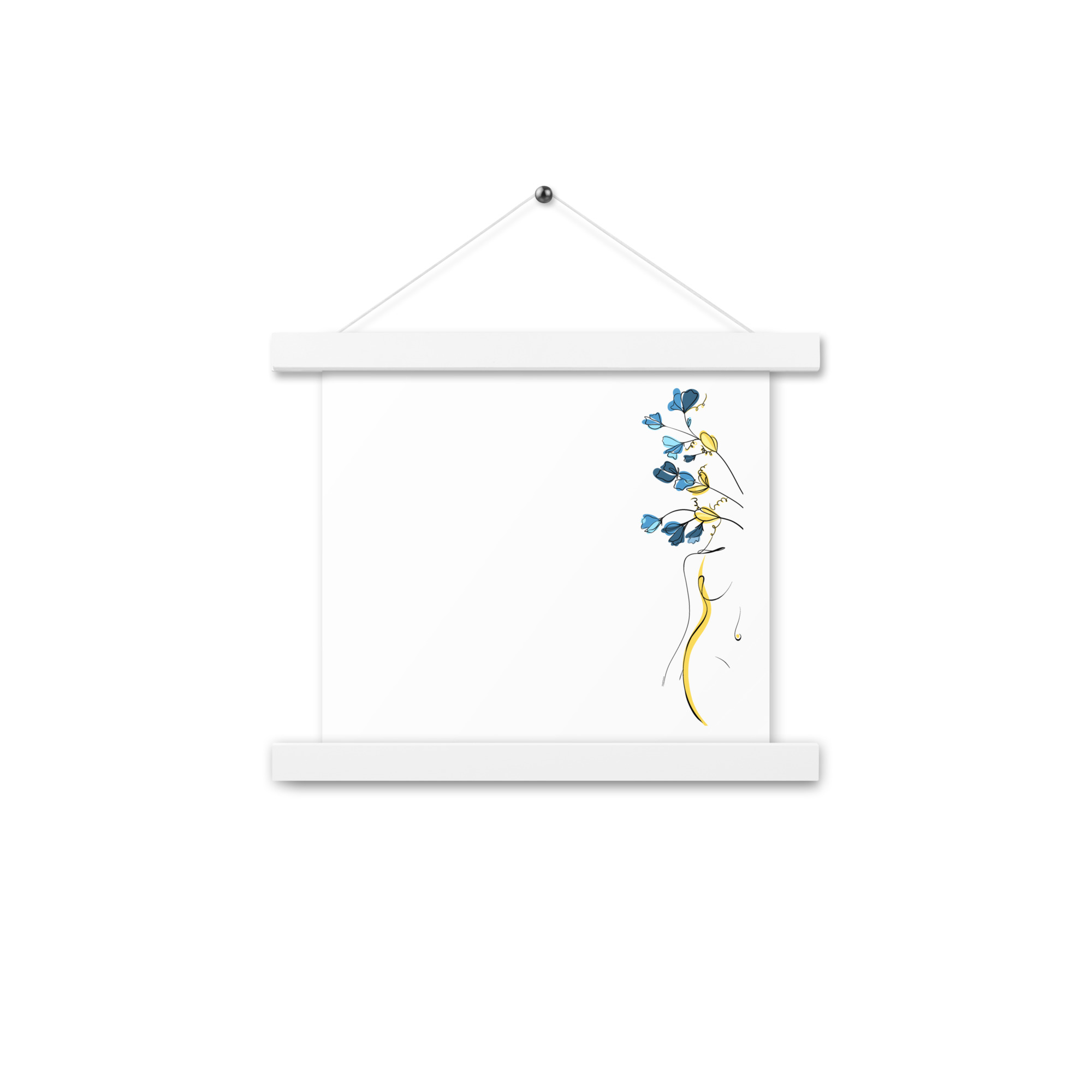 Silhouette Fleurie Affiche avec accroches - Image 6