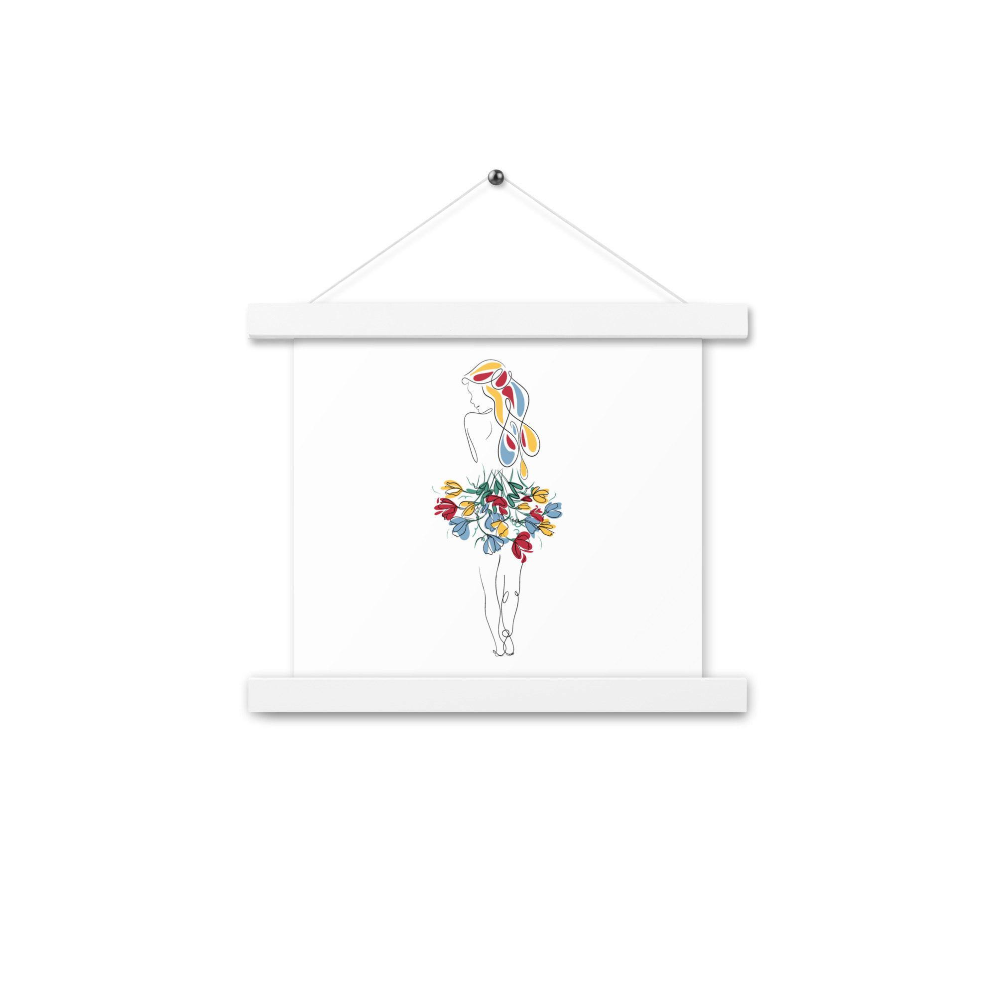 Femme Bouquet Coloré Affiche avec accroches - Image 7