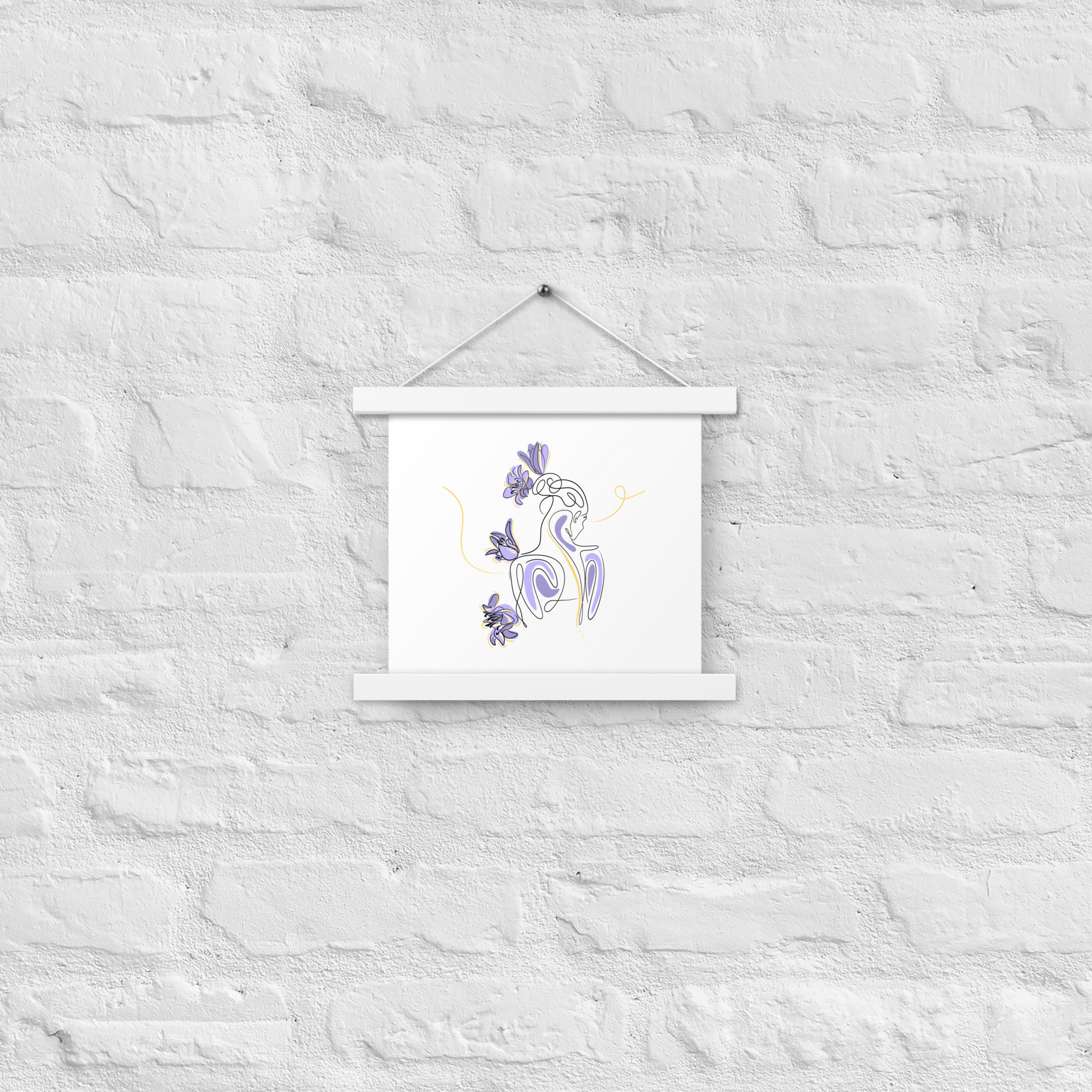 Femme Lilas Affiche avec accroches - Image 7