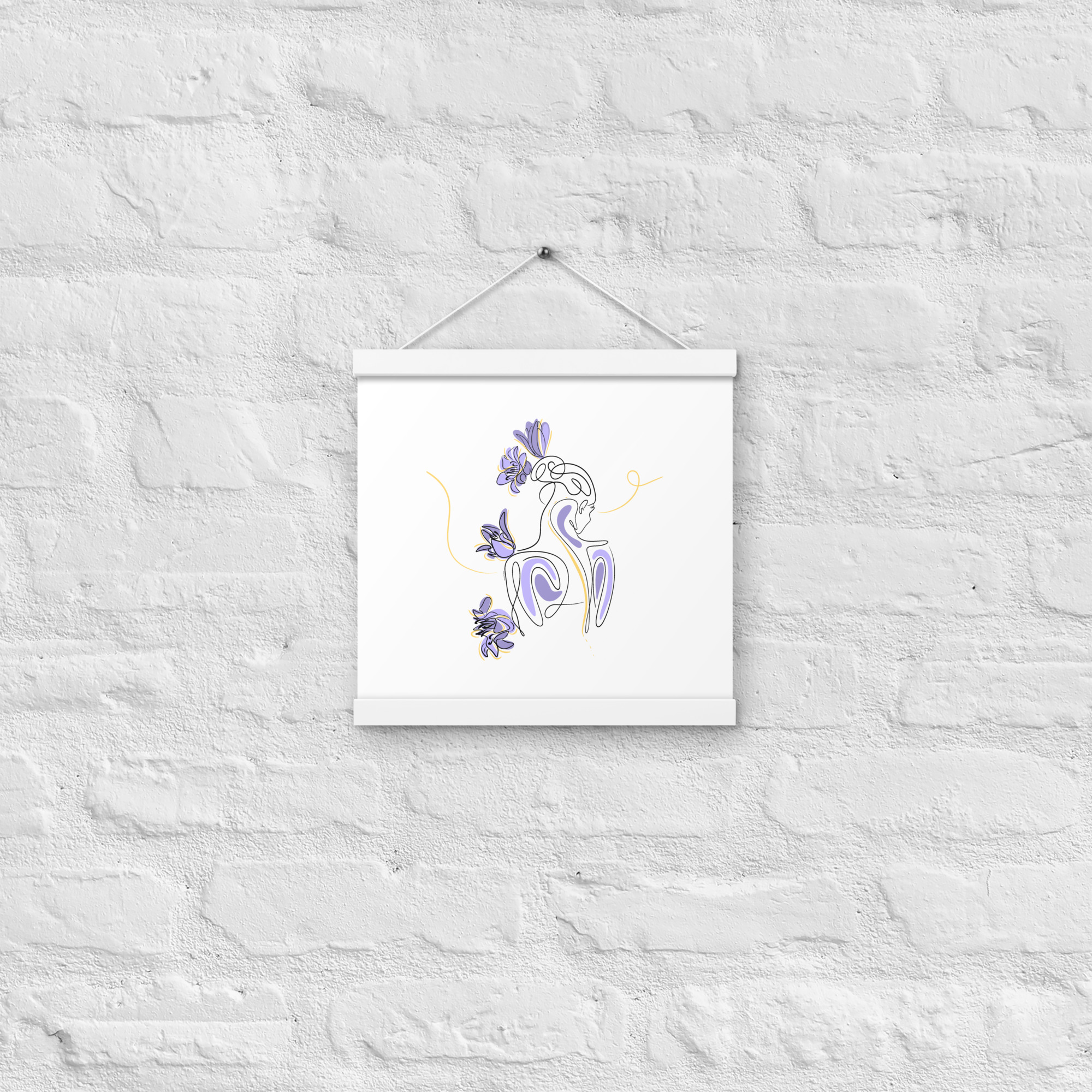 Femme Lilas Affiche avec accroches - Image 8