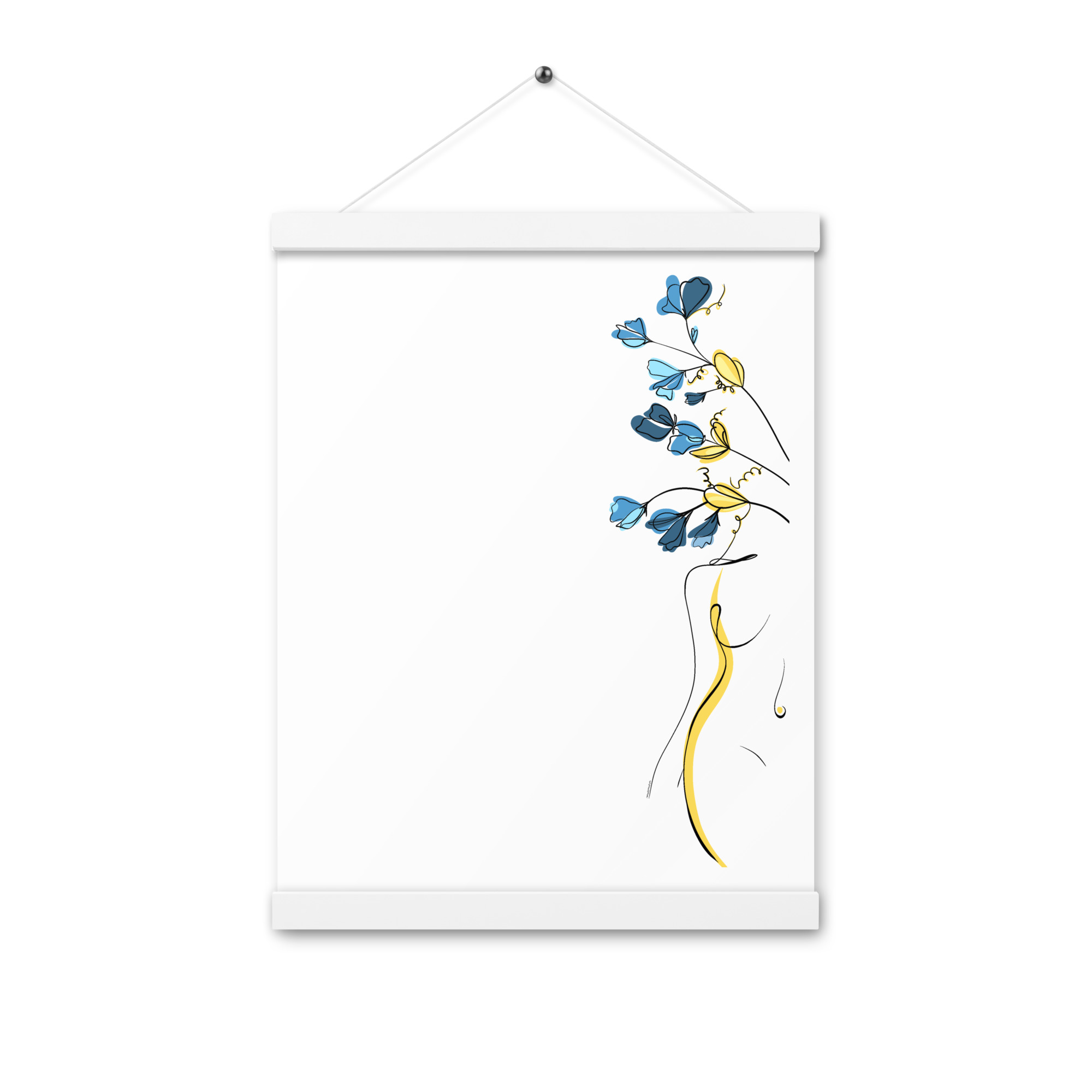 Silhouette Fleurie Affiche avec accroches - Image 8