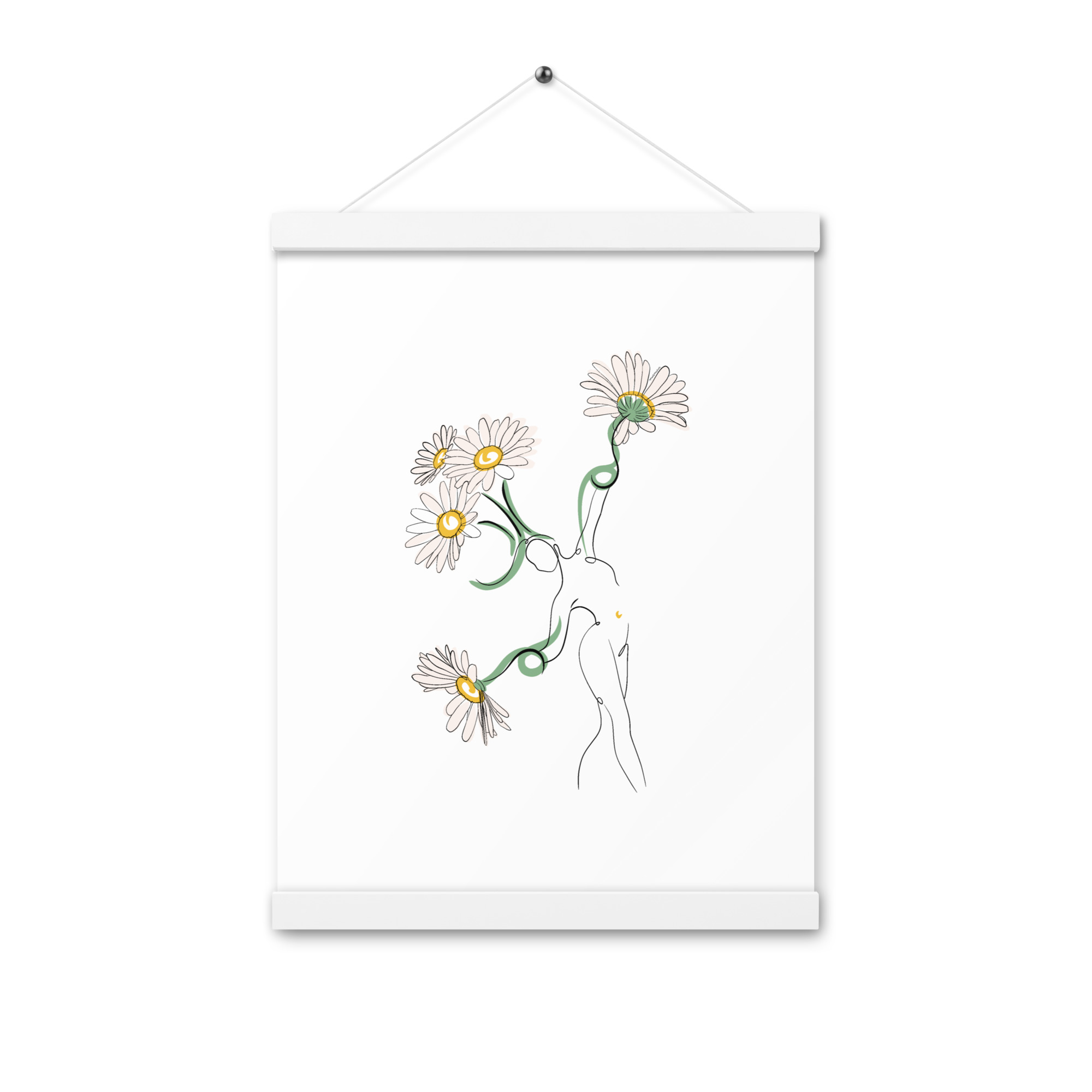 Femme Pâquerette Affiche avec accroches - Image 8