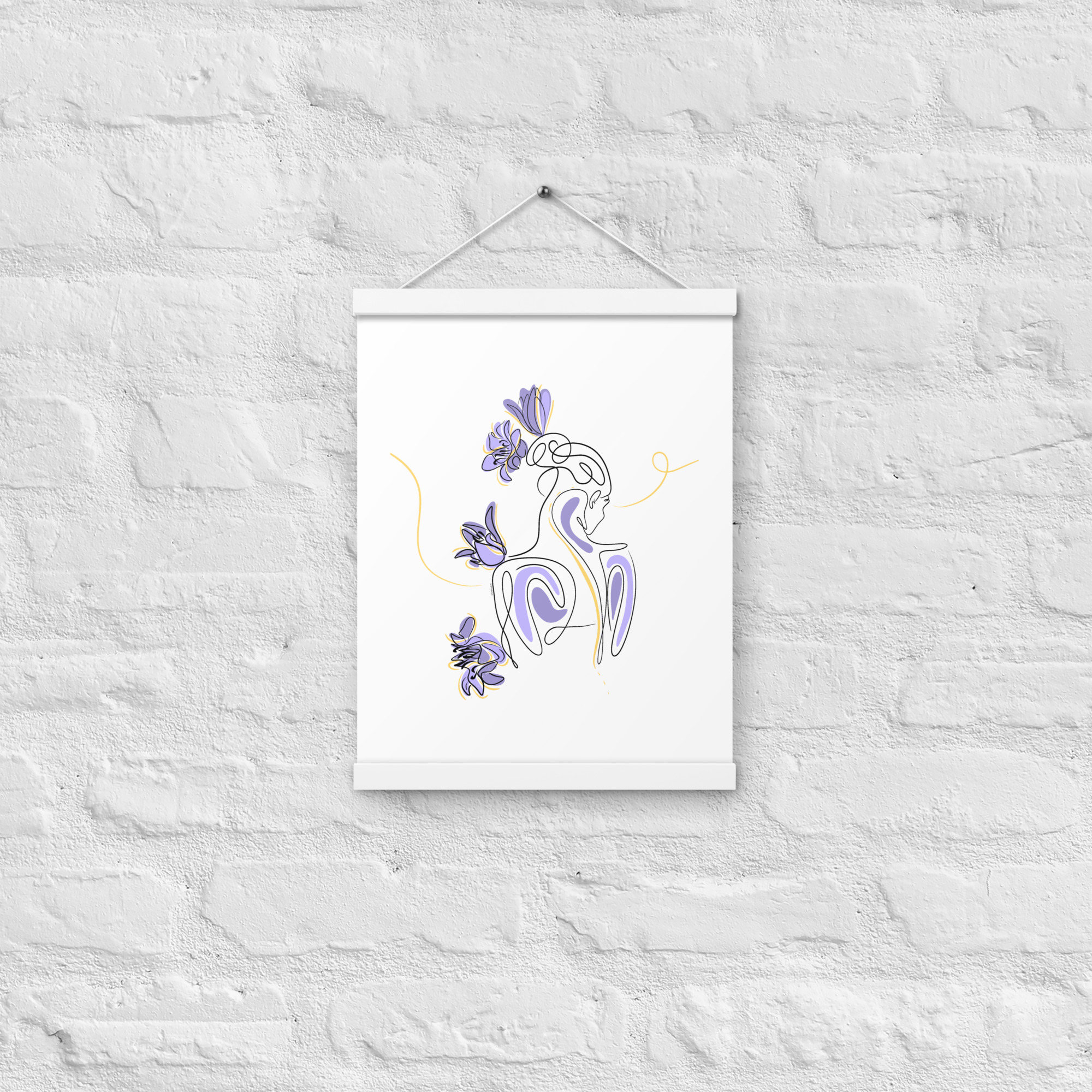 Femme Lilas Affiche avec accroches - Image 9