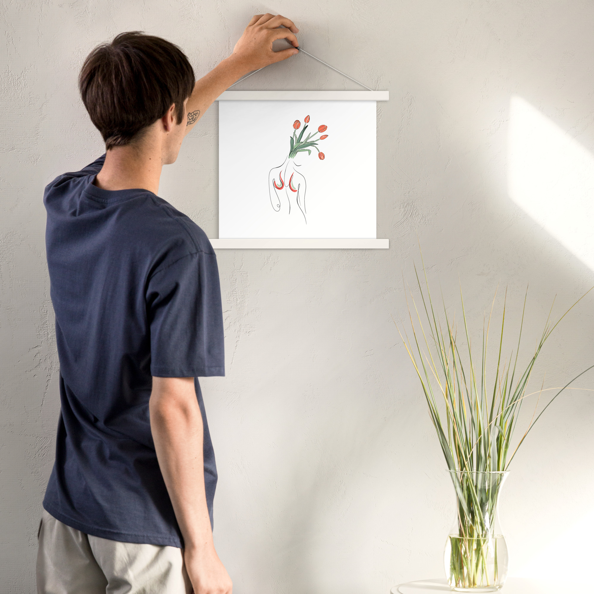 Femme Tulipe Affiche avec accroches - Image 9