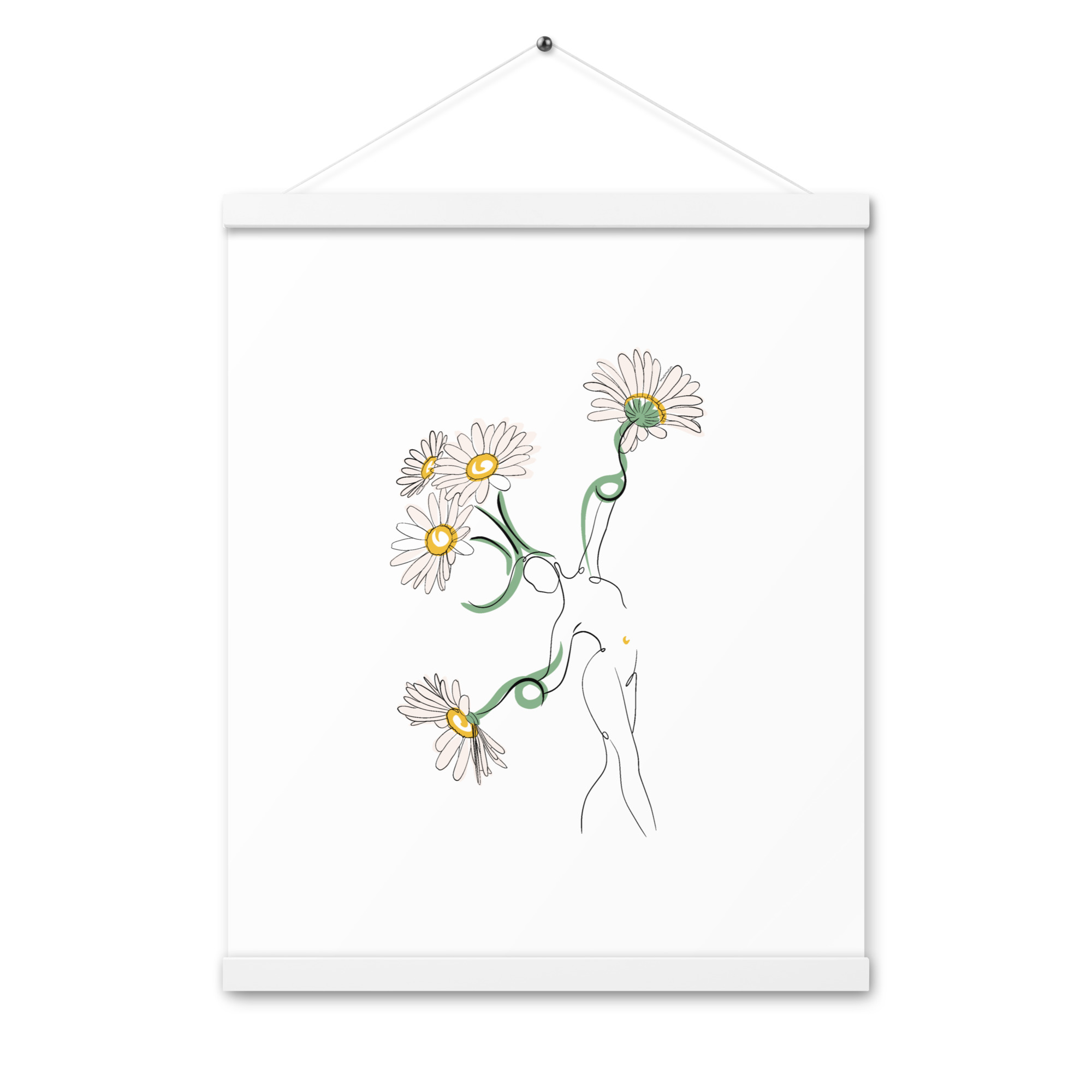 Femme Pâquerette Affiche avec accroches - Image 11