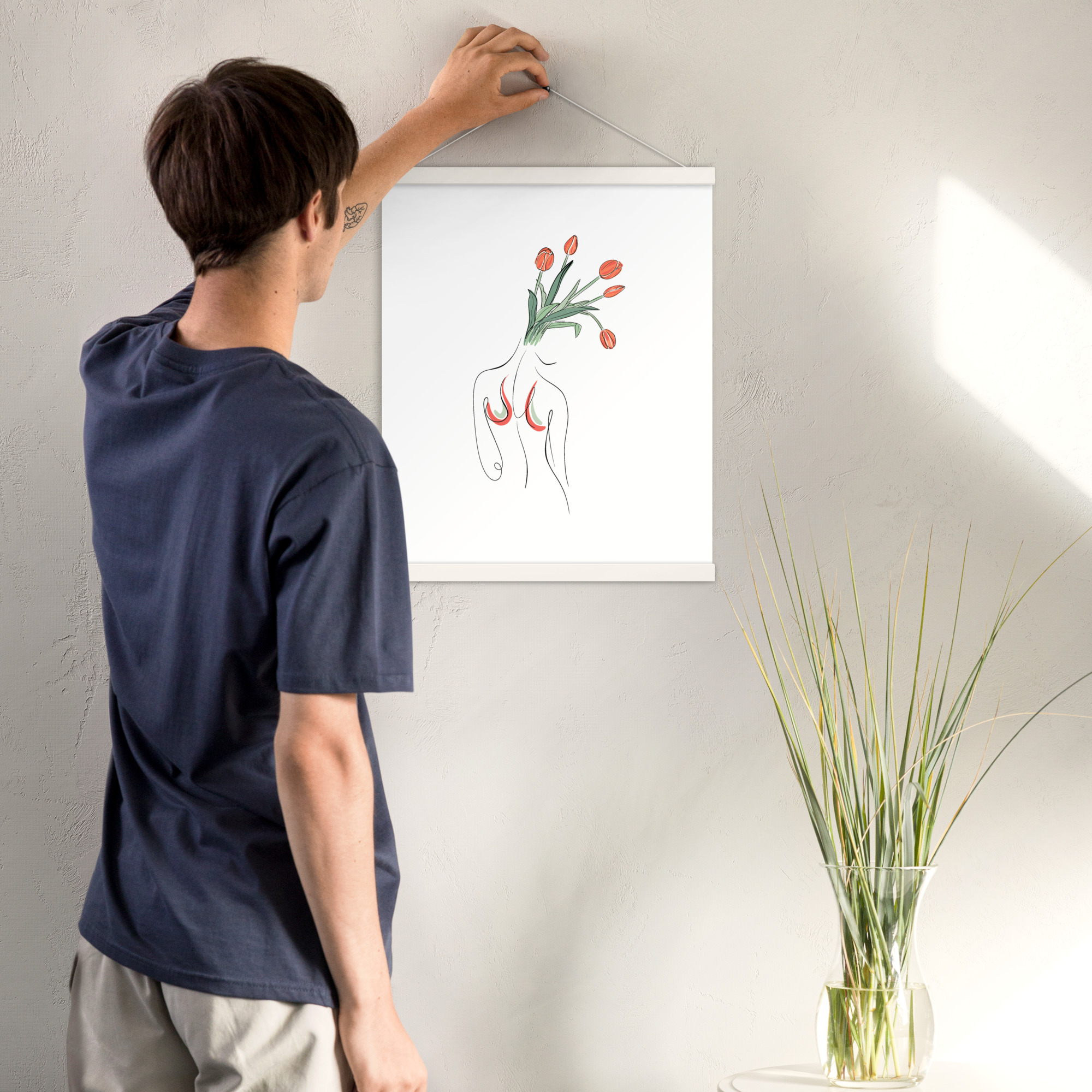 Femme Tulipe Affiche avec accroches - Image 11