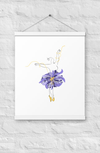 Danseuse Violette Affiche avec accroches