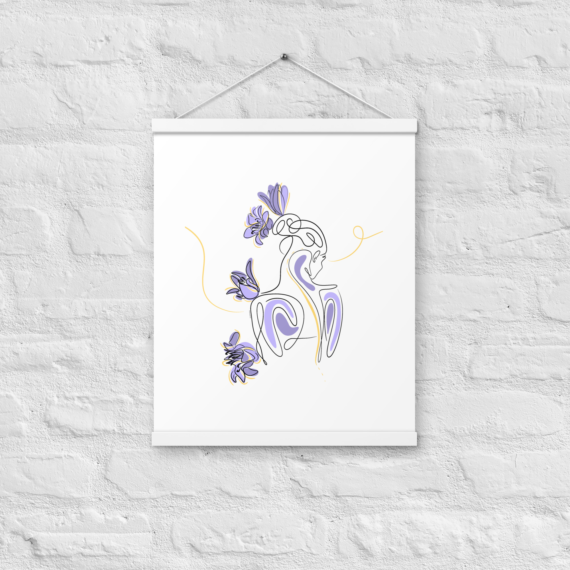 Femme Lilas Affiche avec accroches