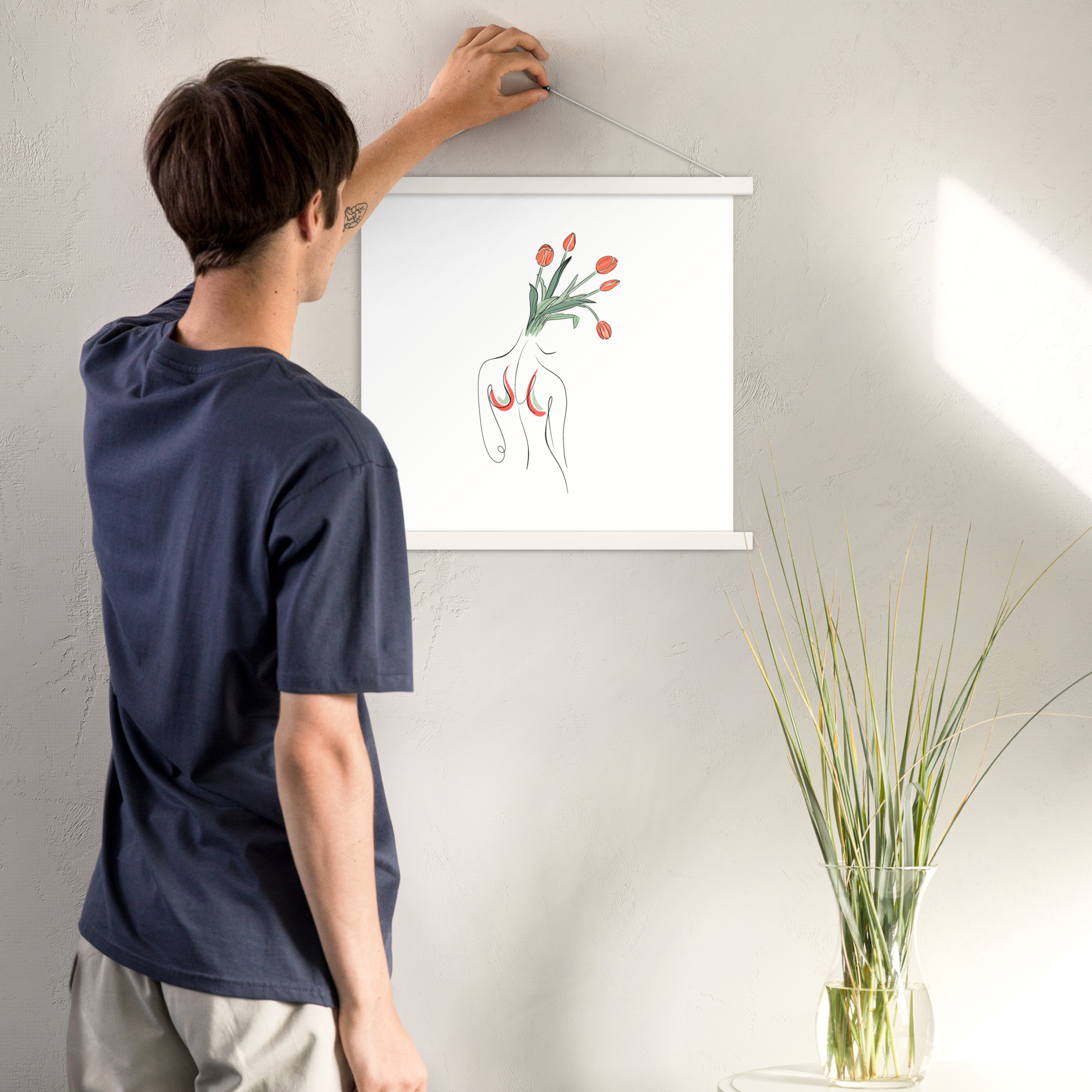 Femme Tulipe Affiche avec accroches - Image 12